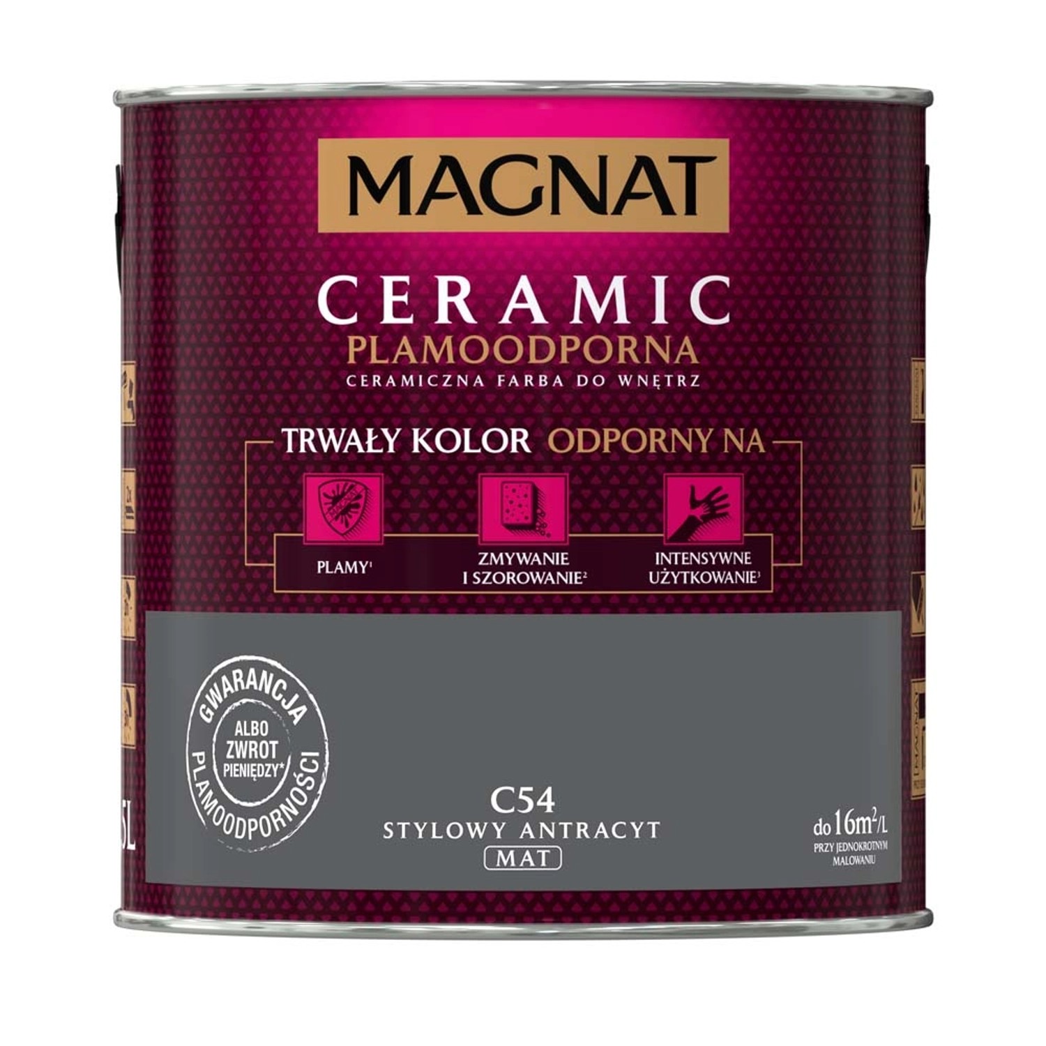 Farba Magnat Ceramic stylowy antracyt 2,5 l