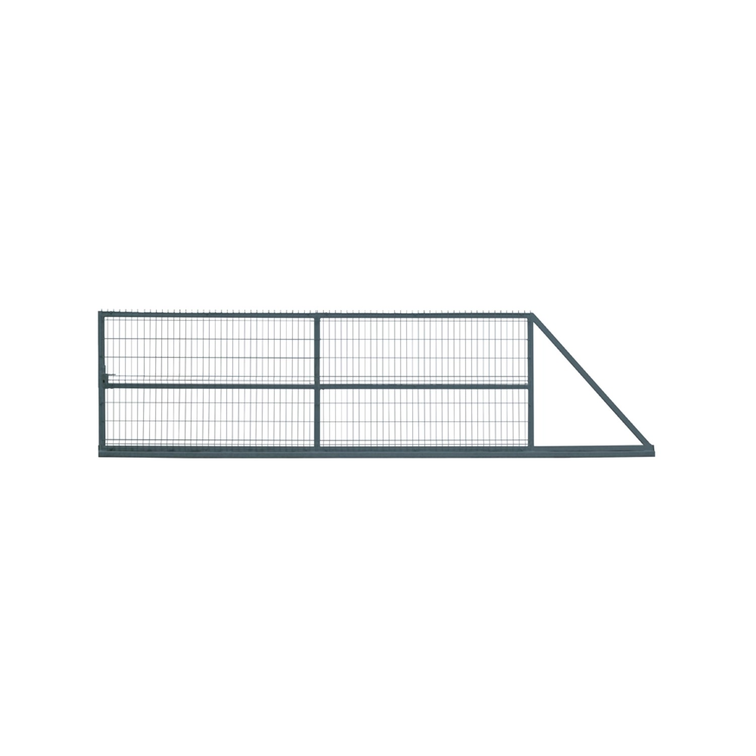 Jarmex Brama panelowa przesuwna prawa antracyt mat 400 x 168 cm