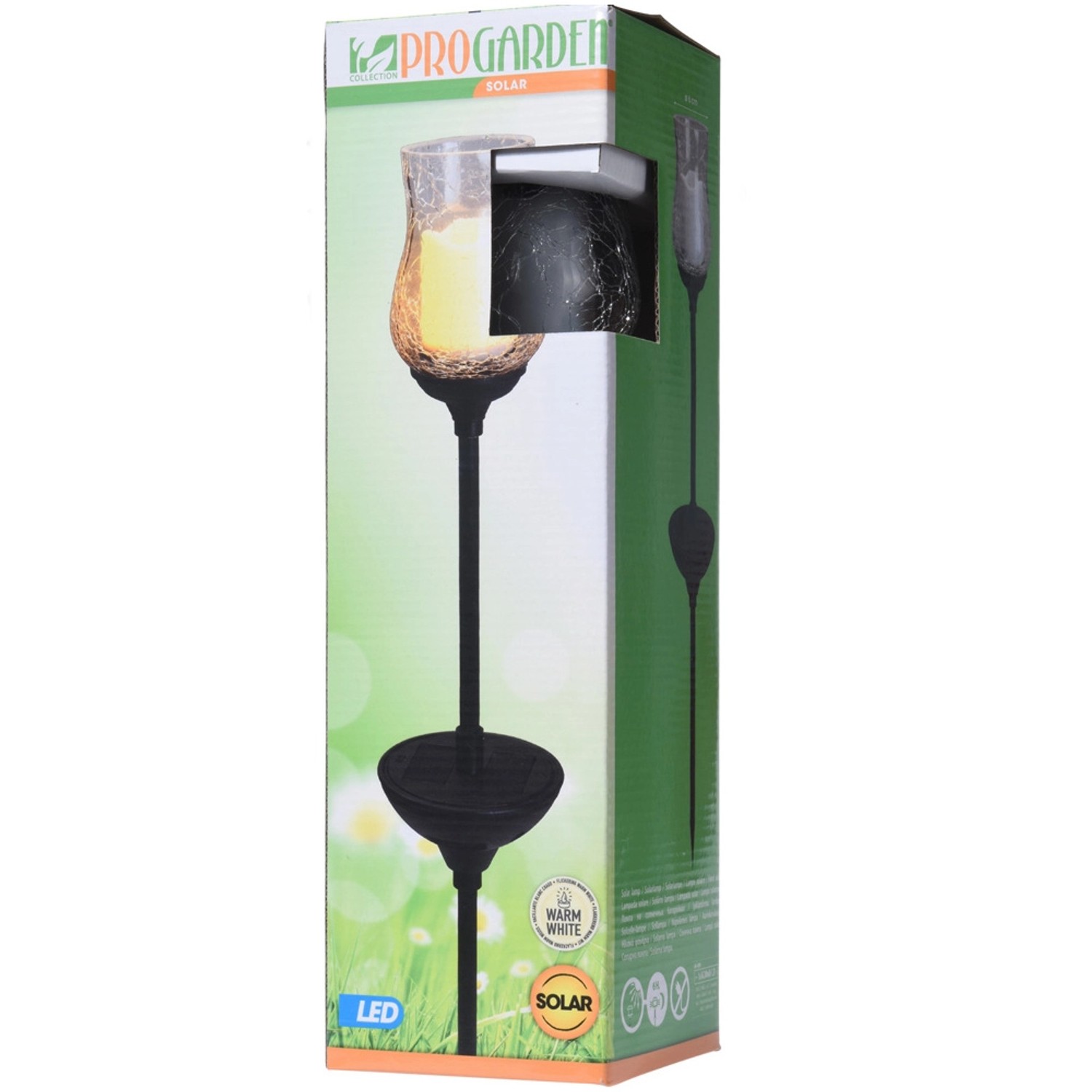 Koopman Lampa solarna LED szklana KWIAT 61 cm