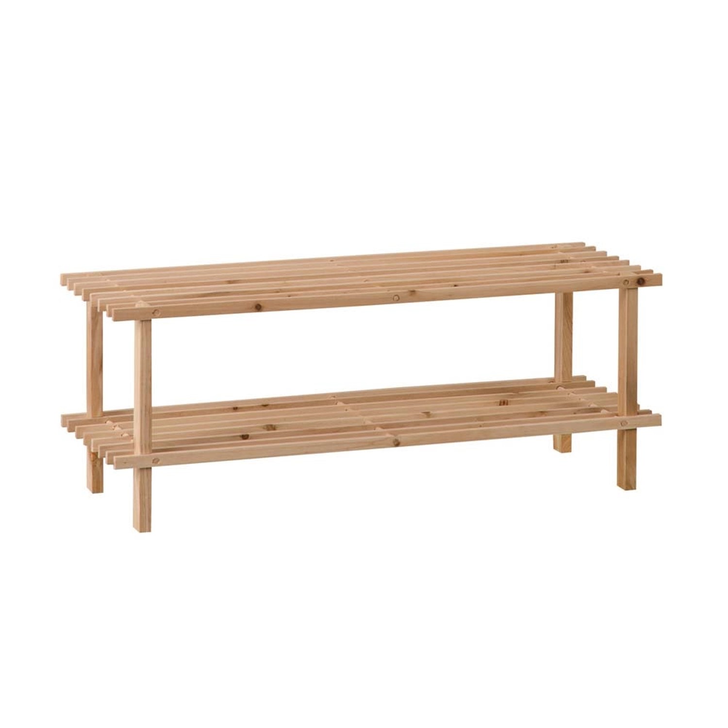 LUX Regał na buty 30 cm x 77 cm x 26 cm 2 półki sosna