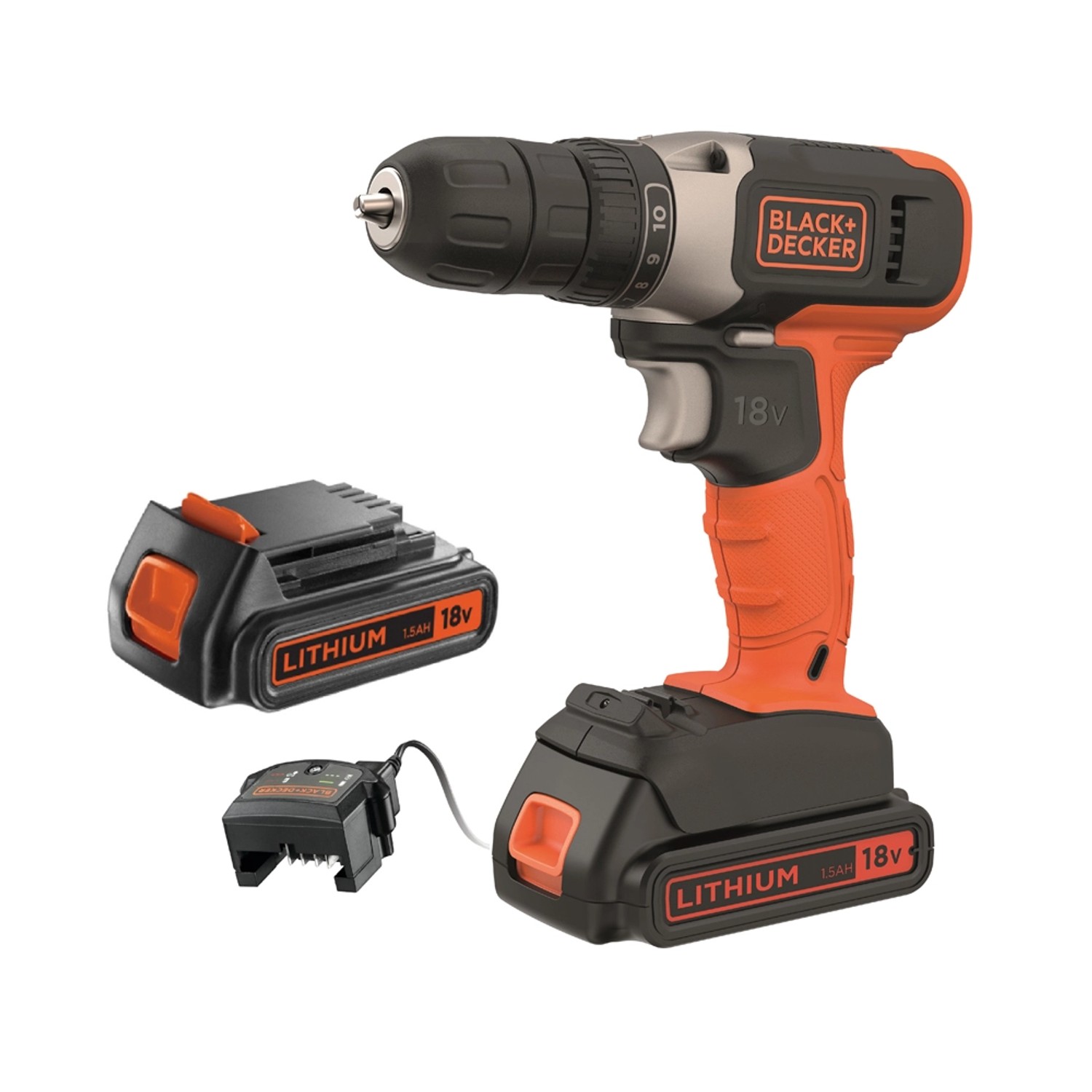 Black+Decker Wiertarko-wkrętarka akumulatorowa 18V 2 x 1,5Ah