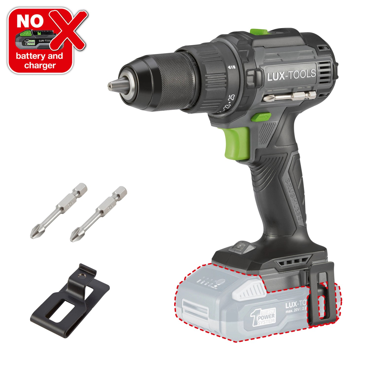 LUX-Tools Wiertarko-wkrętarka bezszczotkowa A-BS-20 B Solo 20 V