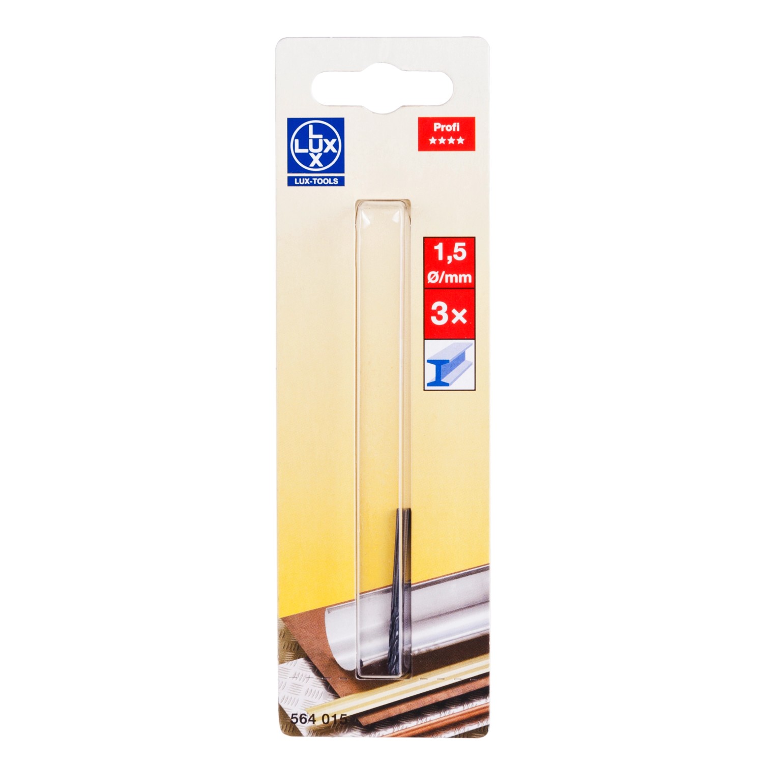 LUX Zestaw wierteł do metalu 1,5x40 mm - 3 cz.
