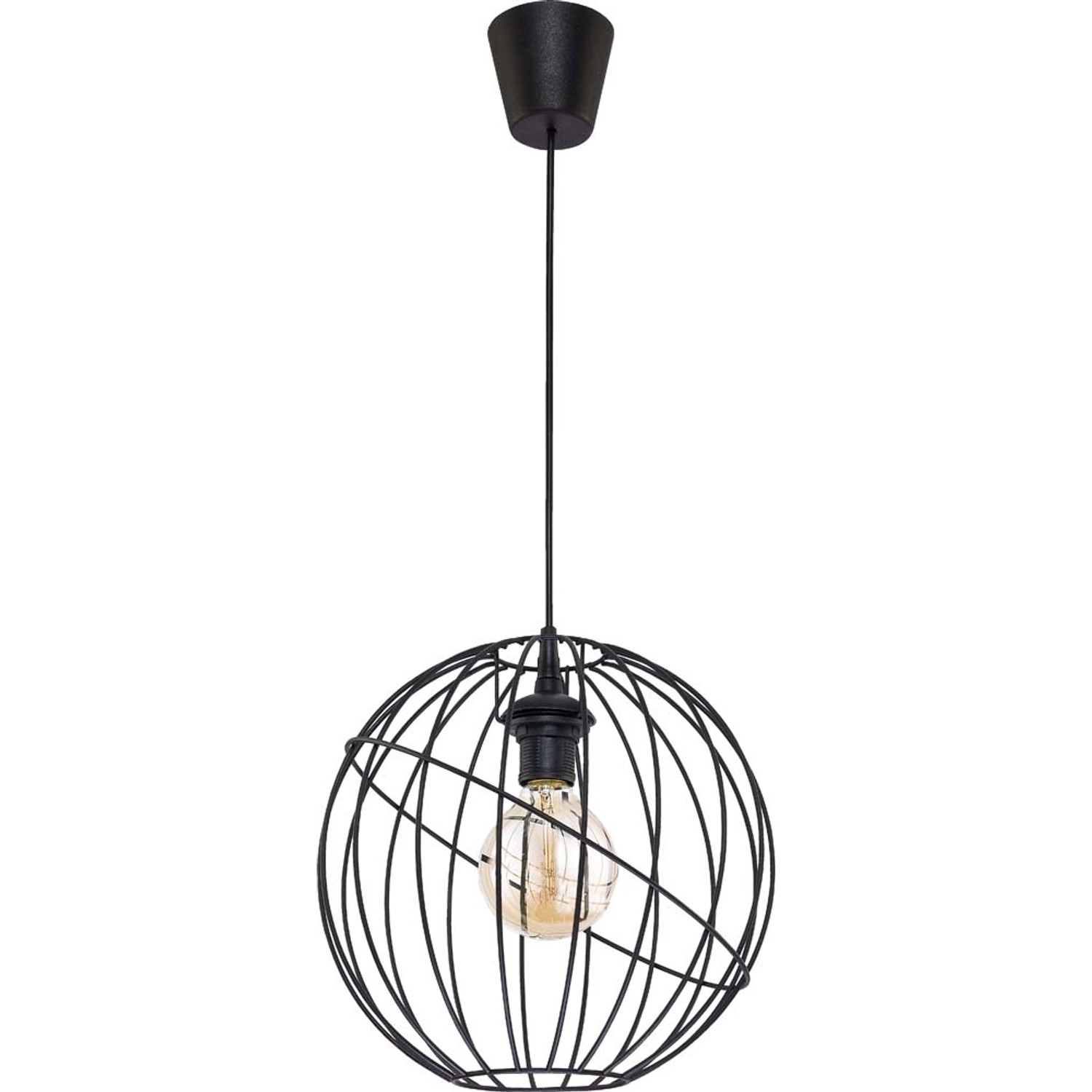 TK Lighting Lampa sufitowa Orbita 1x60W E27 czarna