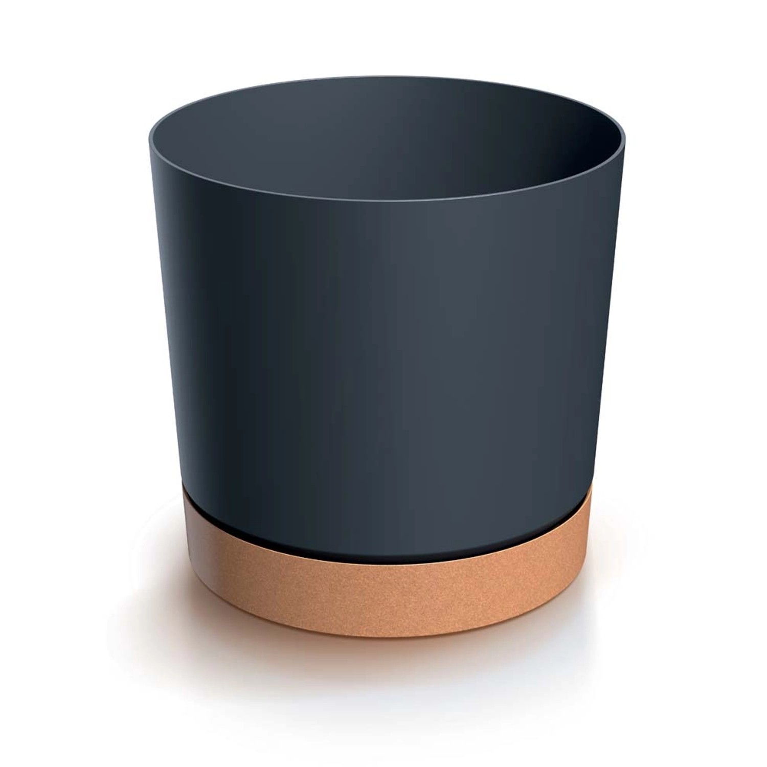 Doniczka Tubo P antracytowa/brązowa - 13 cm