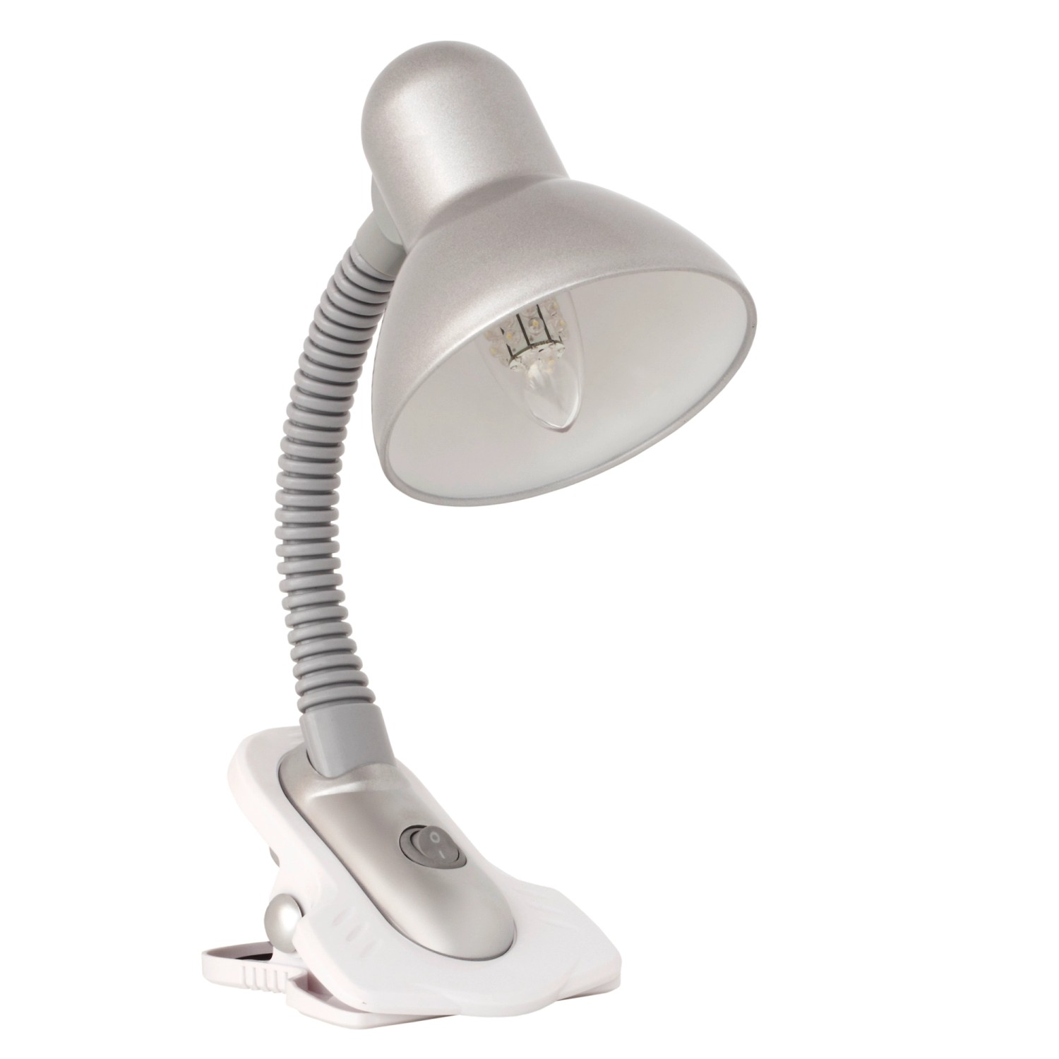 Kanlux Lampka biurkowa Suzi HR 1x60W E27 srebrna