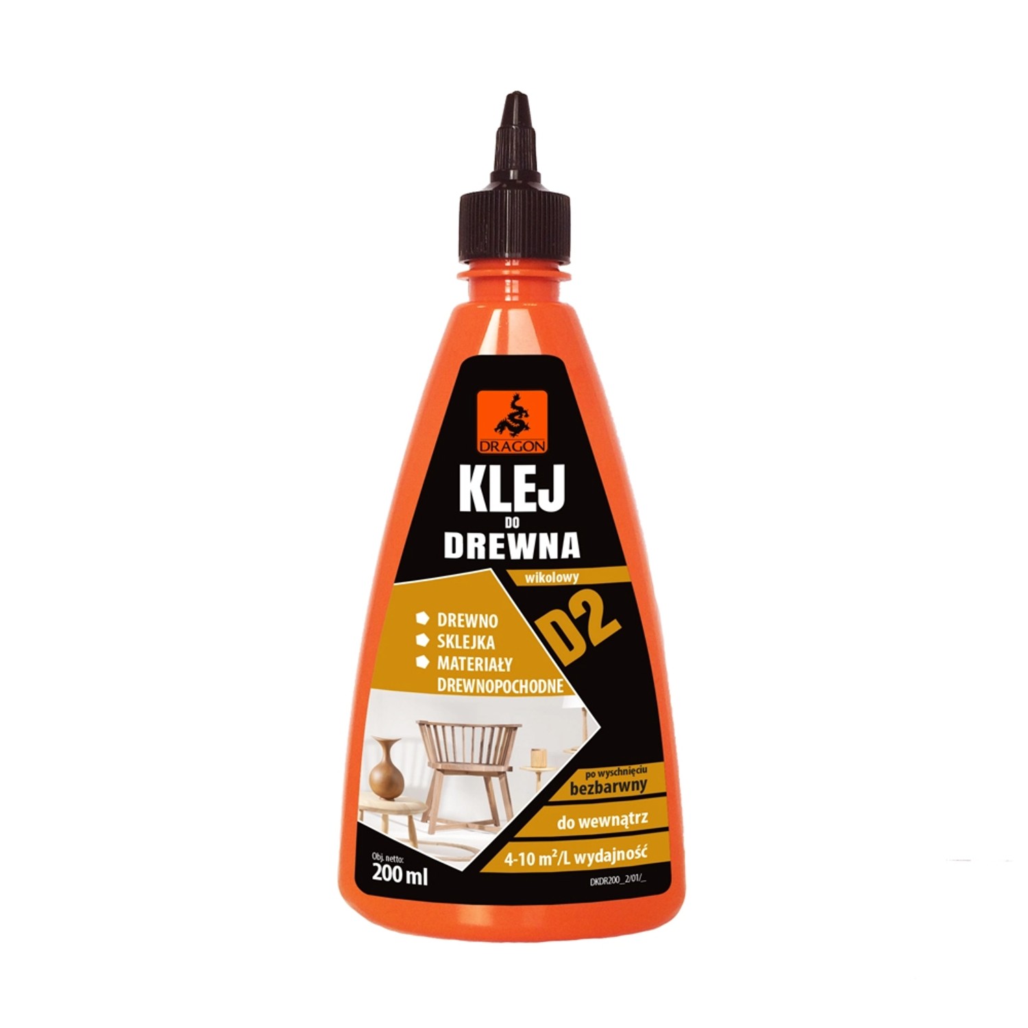Dragon Klej wikolowy D2 do drewna 200 ml