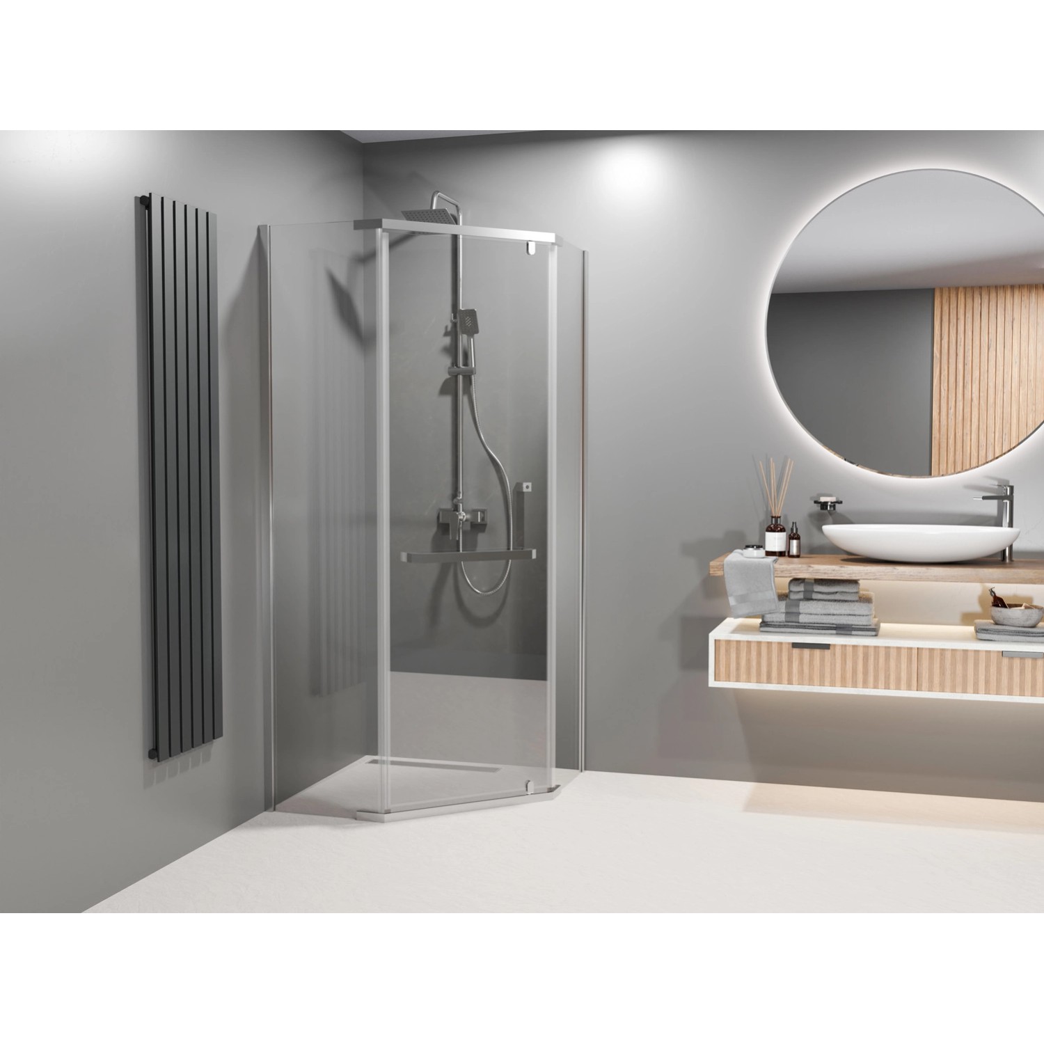 Durasan Kabina prysznicowa Diamond 90 chrom