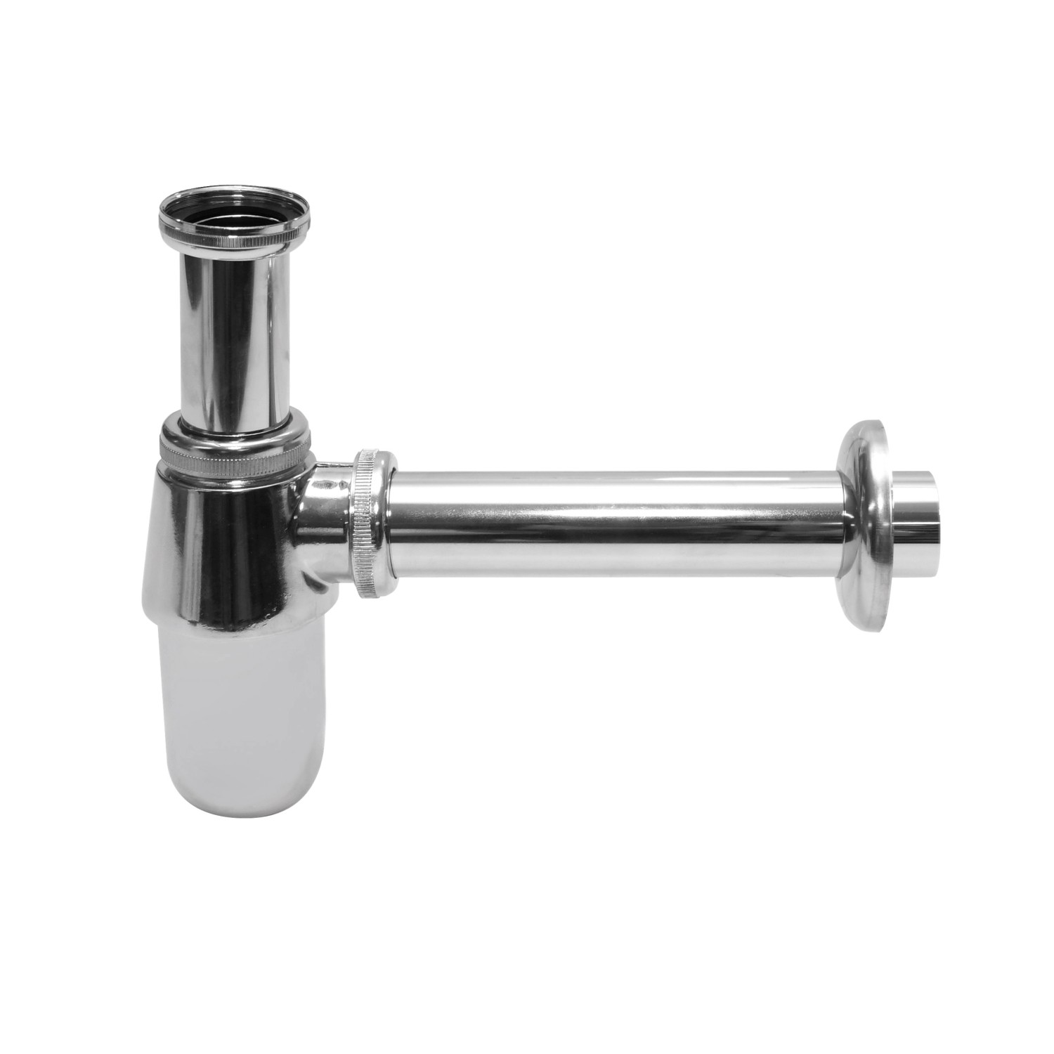 Tycner Półsyfon umywalki metalowy chromowany "butelkowy" 1 1/4 x 32mm