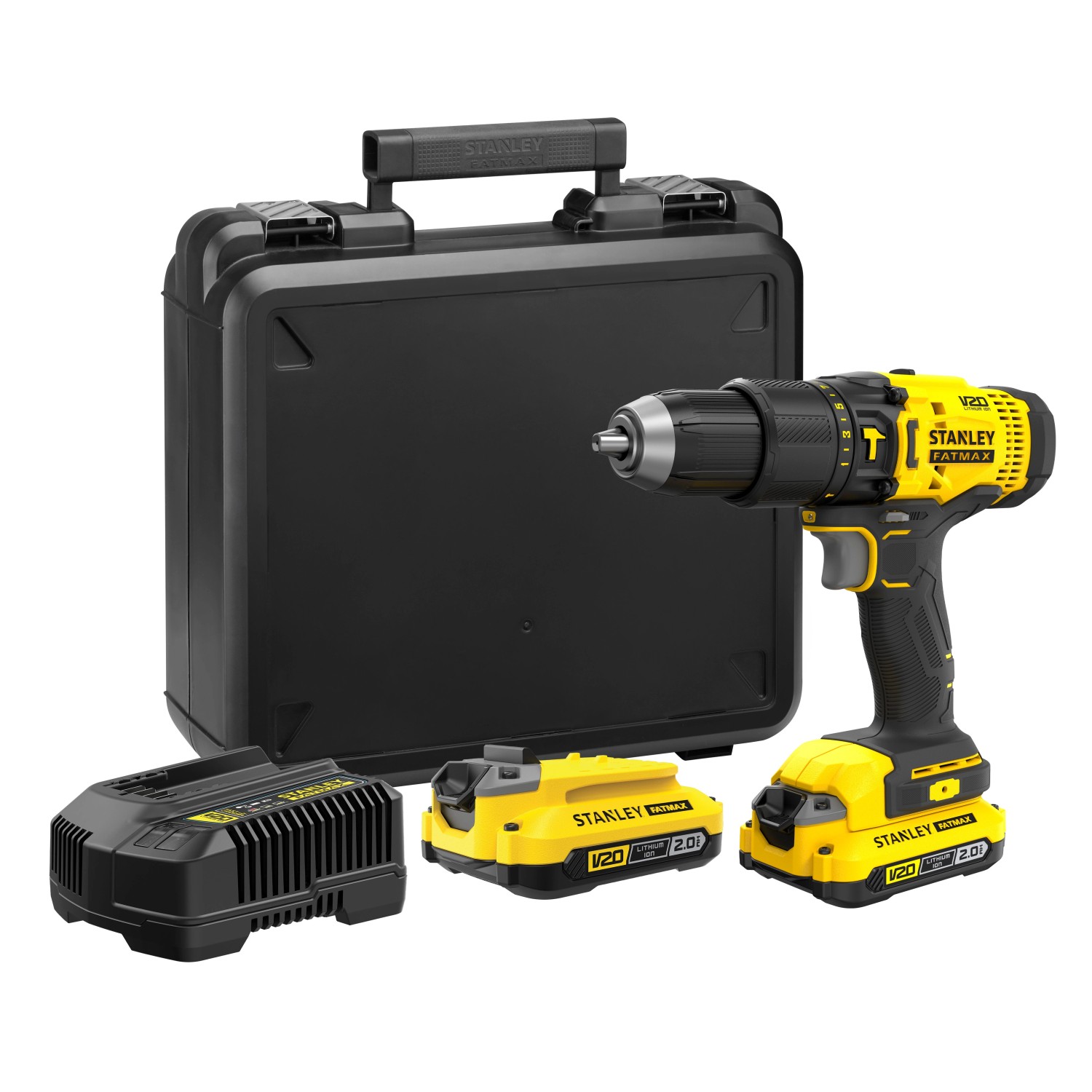 Stanley FatMax Wiertarko-wkrętarka udarowa 18V V20 2x2.0Ah