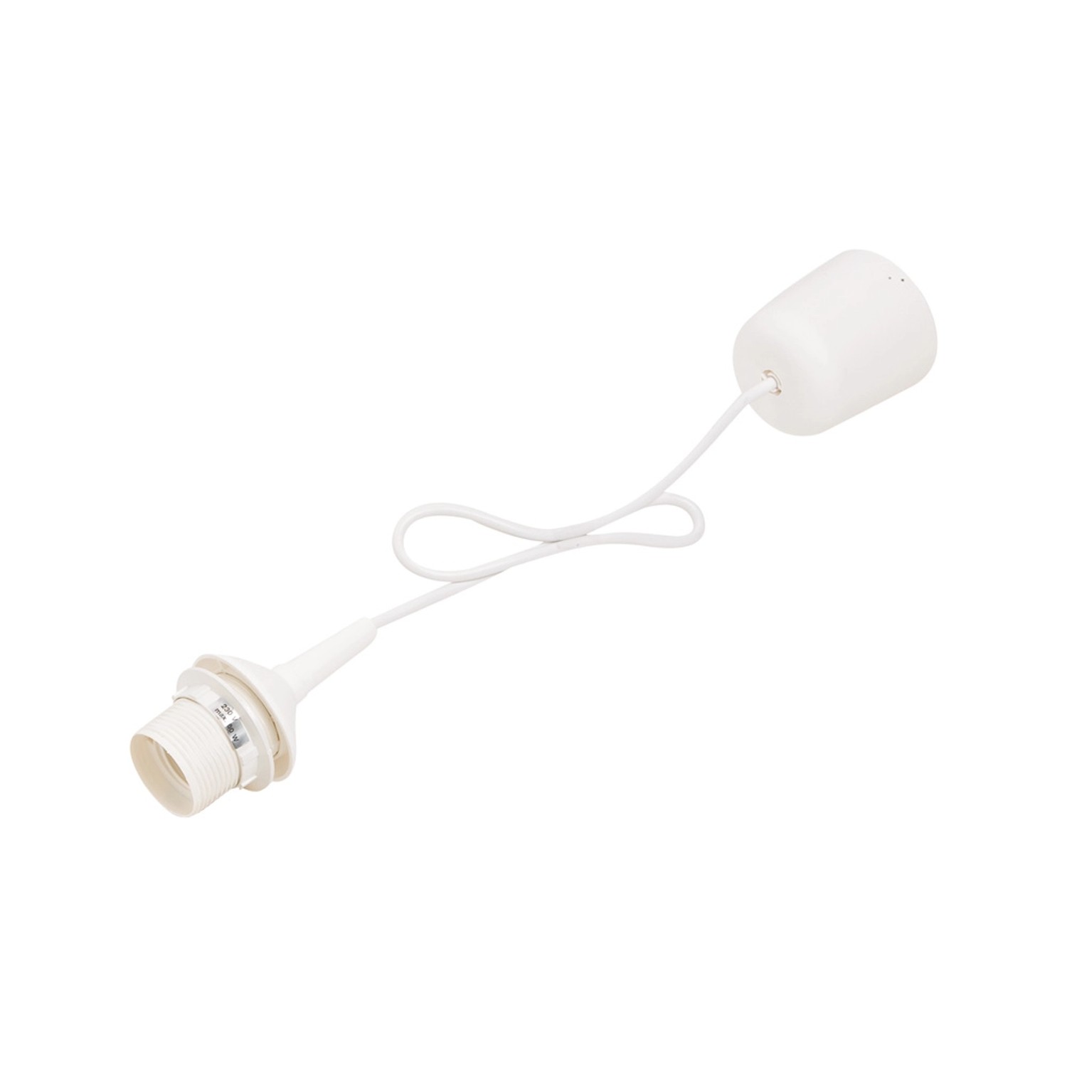 LUX Zestaw oświetleniowy E27 biały, kabel 80 cm
