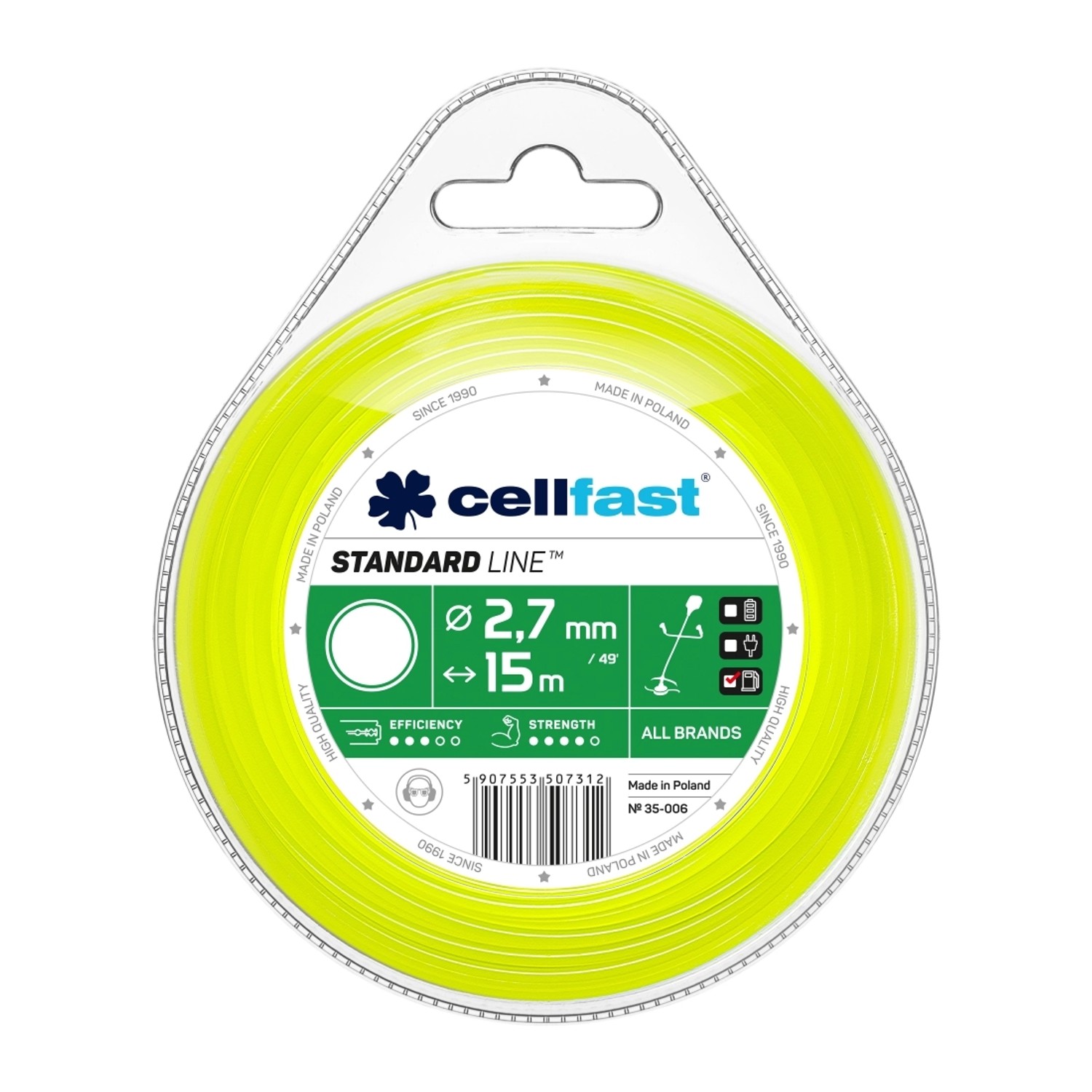 Cellfast Żyłka tnąca Standard - okrągła 2,7 mm x 15 m