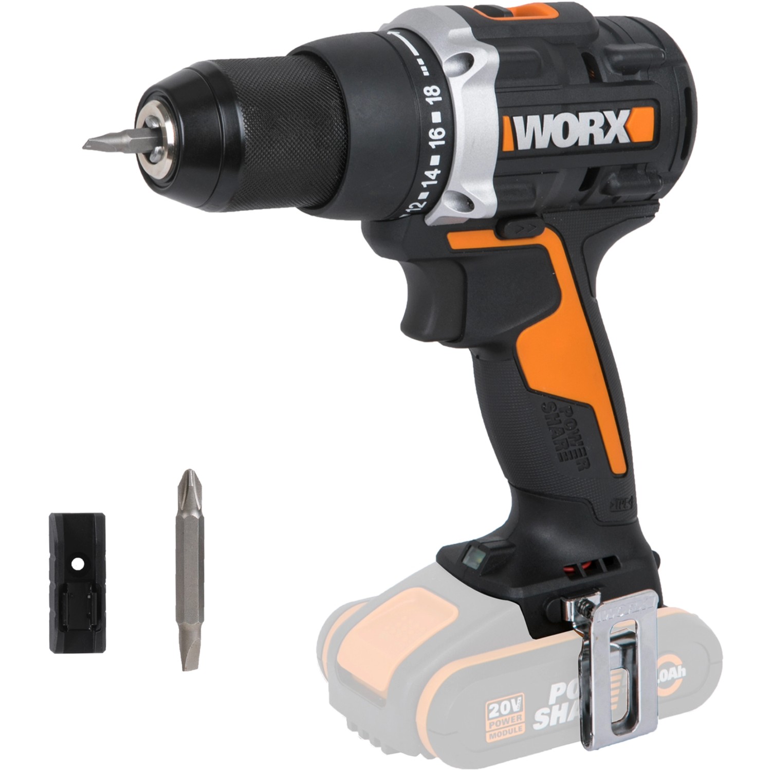 WORX Wiertarko-wkrętarka bezszczotkowa WX102.9 20 V