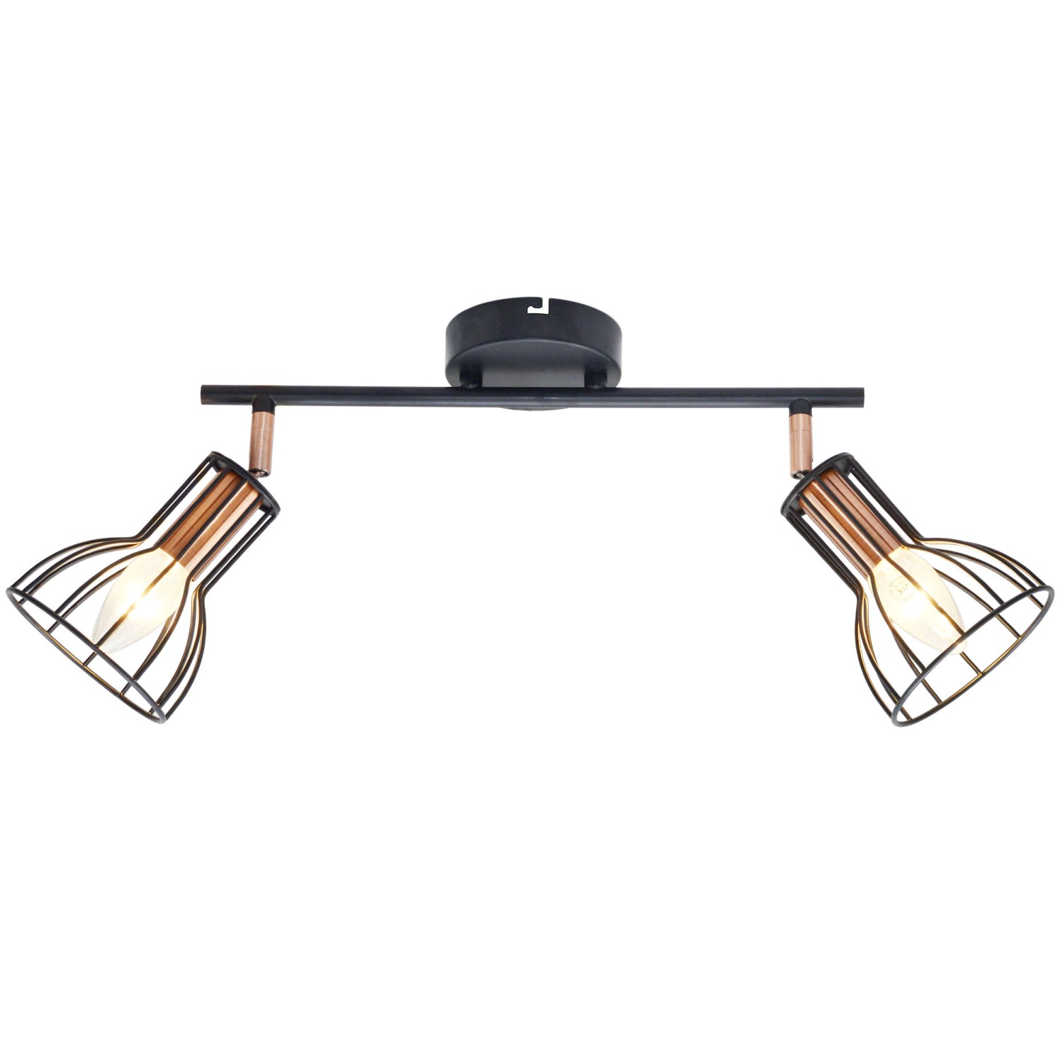 Polux Listwa halogenowa SOFIA czarna 2x8W E14