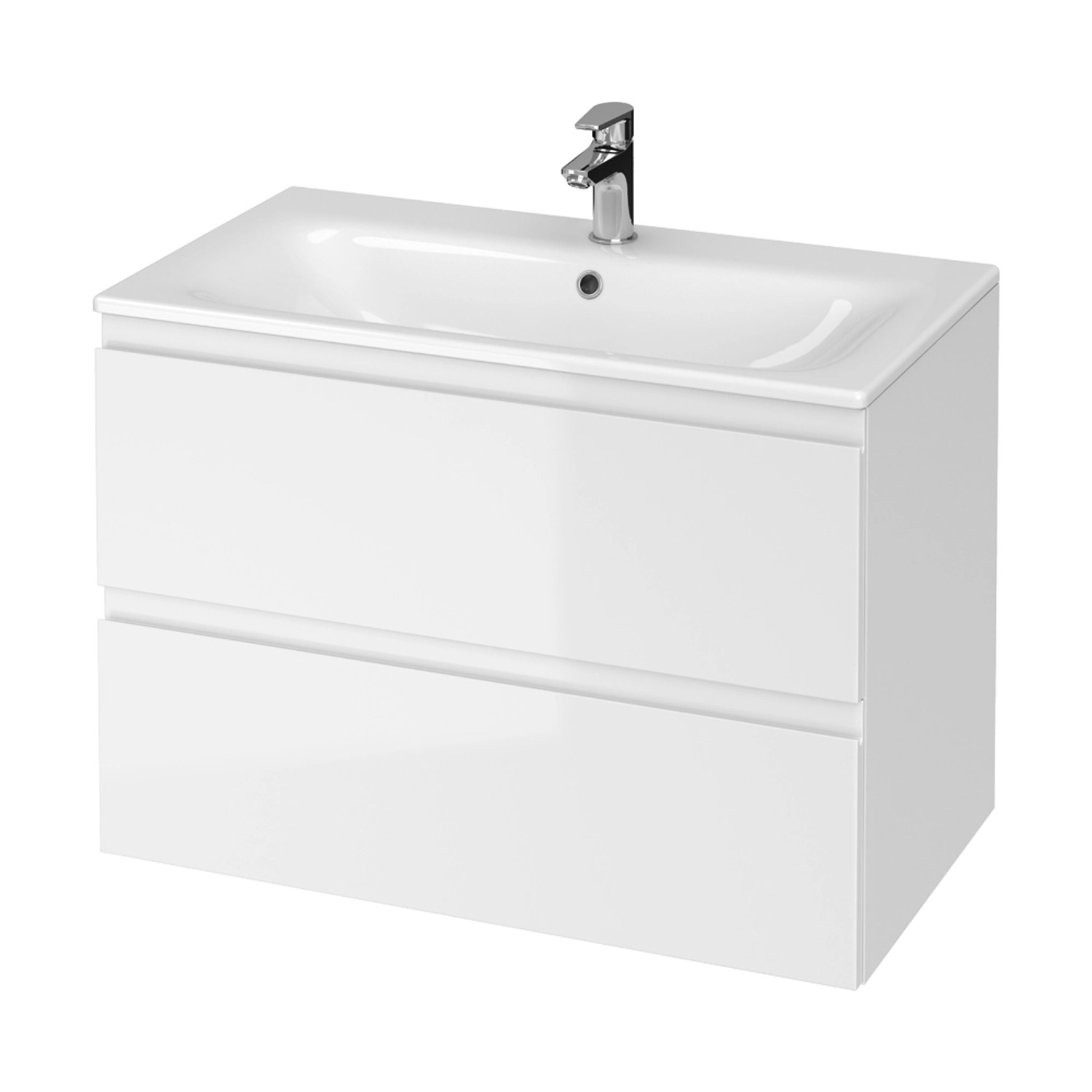 Zestaw Moduo Szafka+Umywalka wpuszczana W Blat 80 Biała 57X80X45