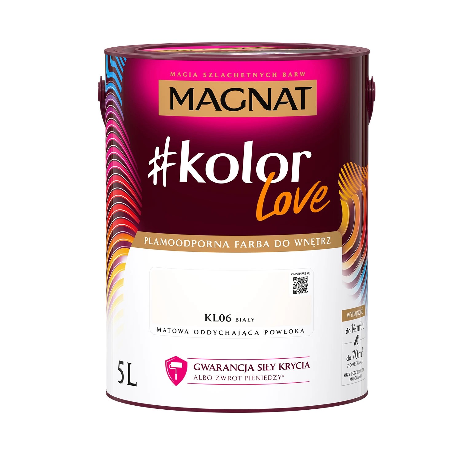 Farba Magnat KolorLove biała 5l