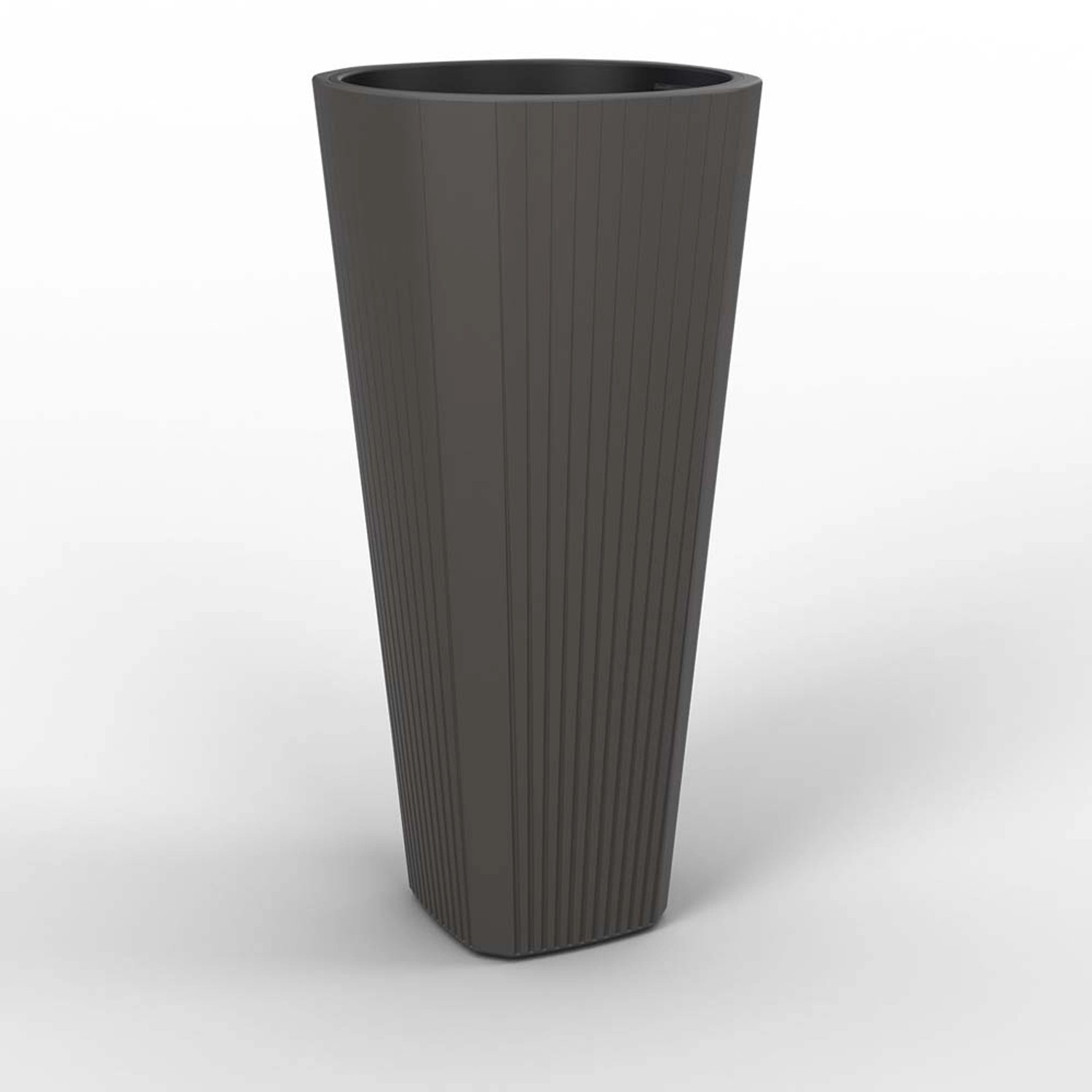 Donica Muza wysoka antracyt - śr. 39 cm