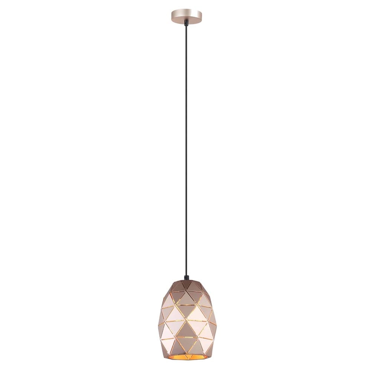 Italux Lampa wisząca HARLEY śr. 15 cm złota 1x40W E27