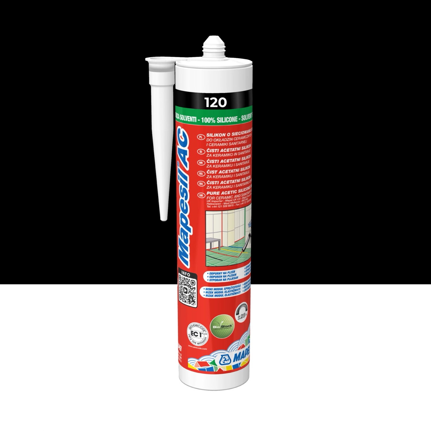 Mapei Silikon Mapesil AC 120 czarny 310 ml