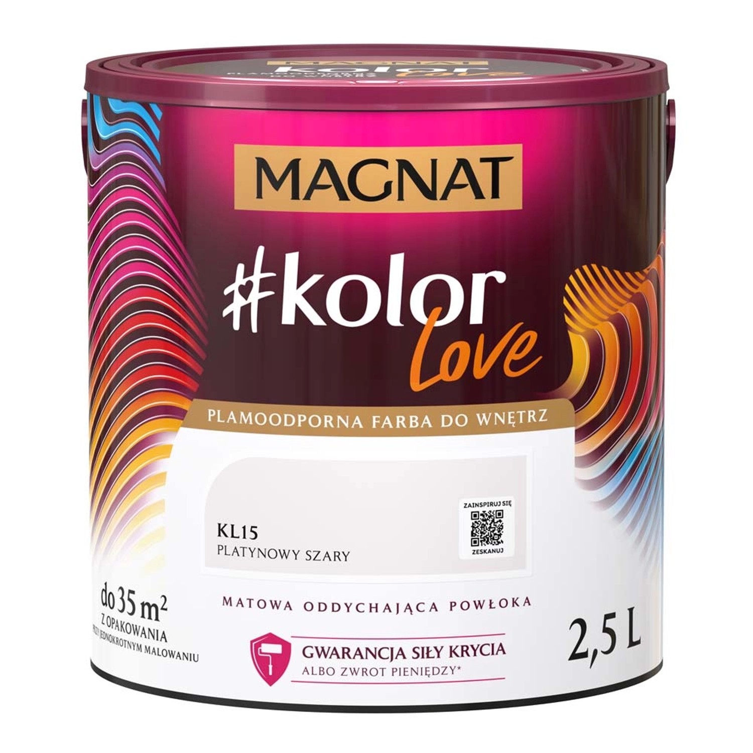 Farba Magnat KolorLove platynowy szary 2,5 l