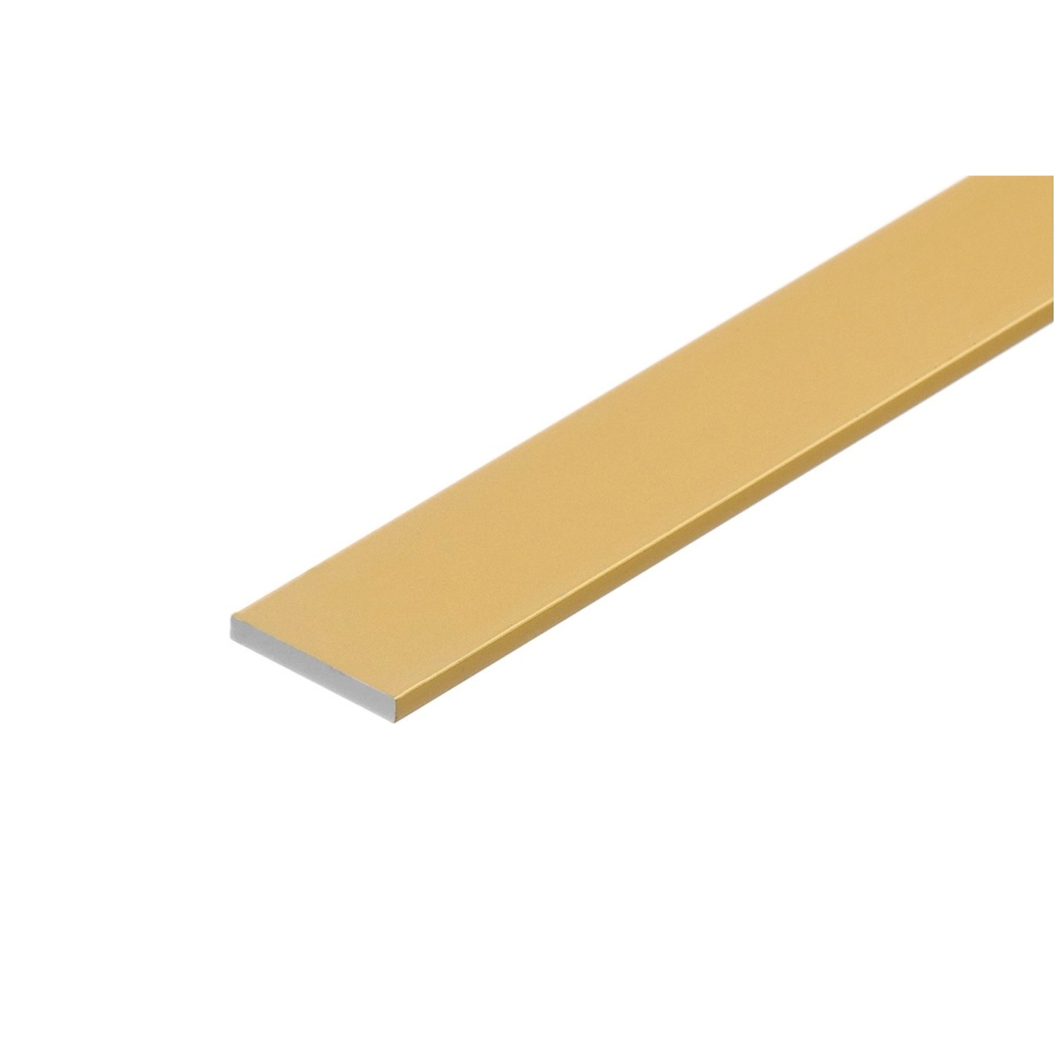 Cezar Płaskownik sztanga aluminiowy 15 x 2 x 1000 mm złoty