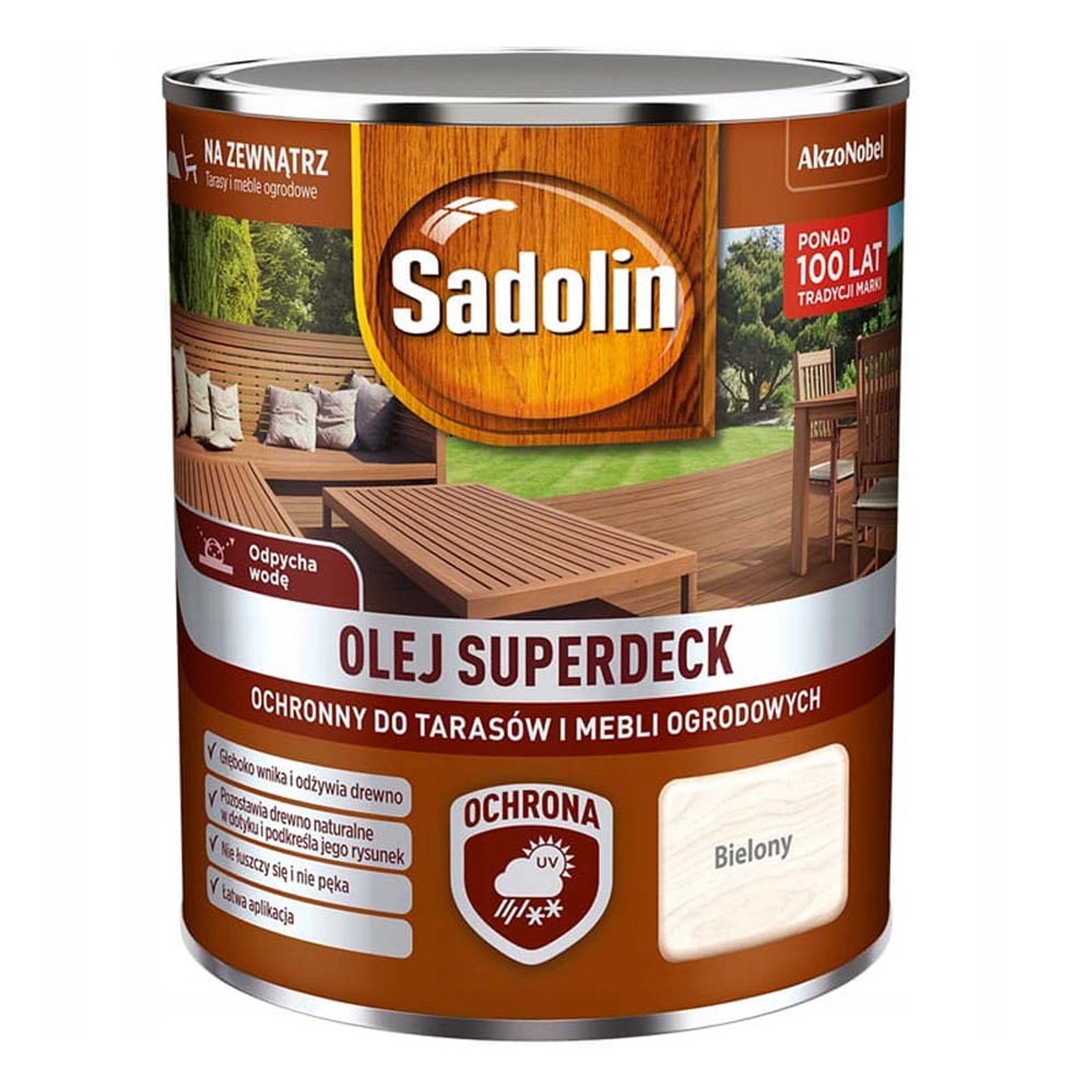 Olej do drewna Sadolin Superdeck bielony 0,75 l