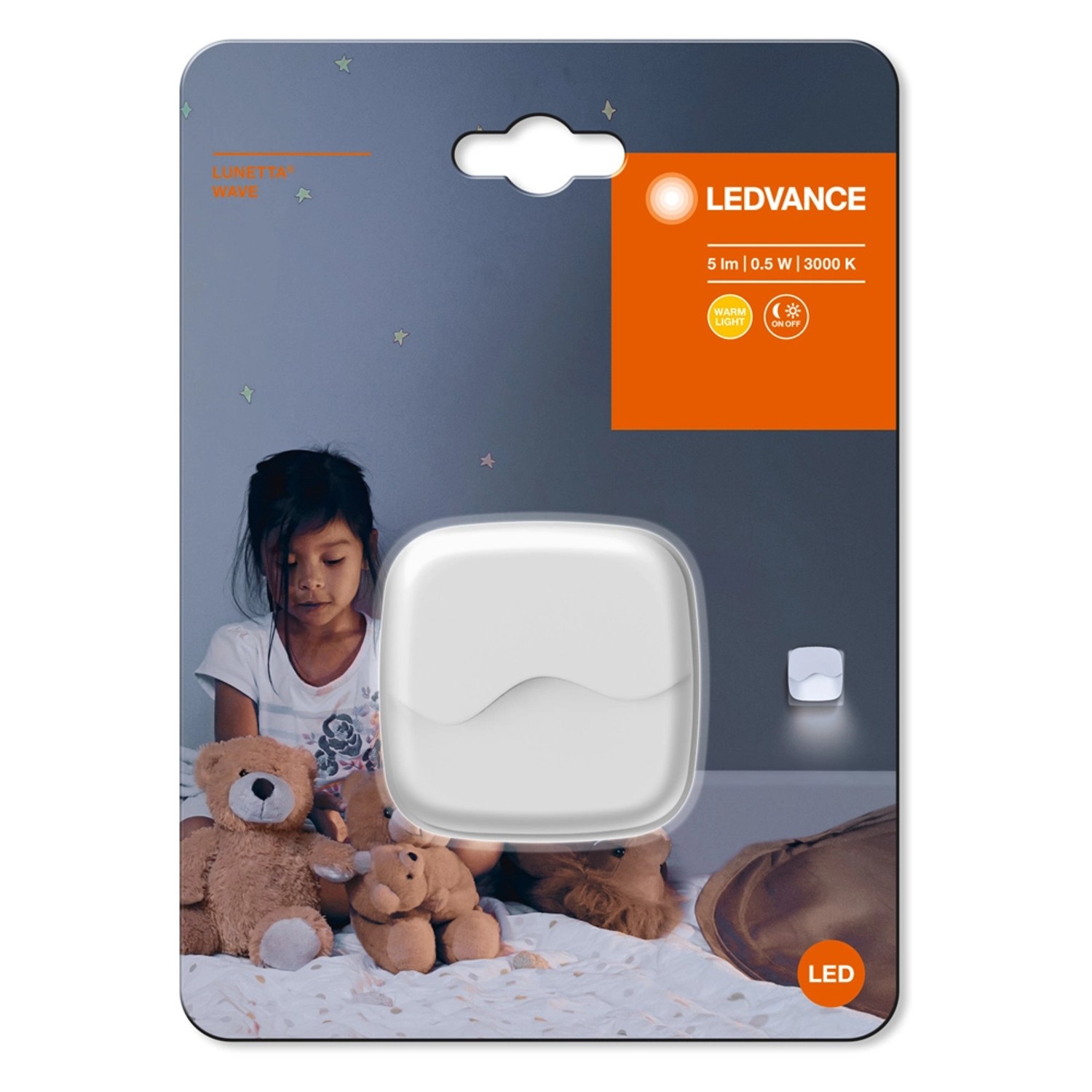 Ledvance Lampka LED LUNETTA WAVE biała 5 lm 3000K