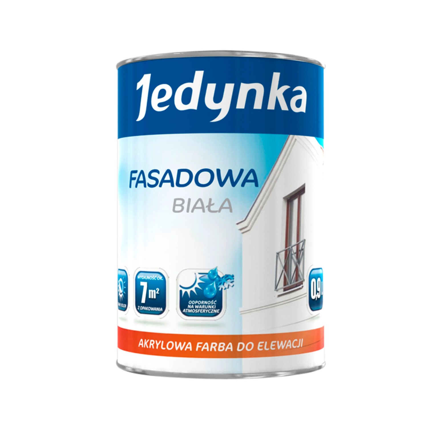Farba fasadowa Jedynka 900 ml biała