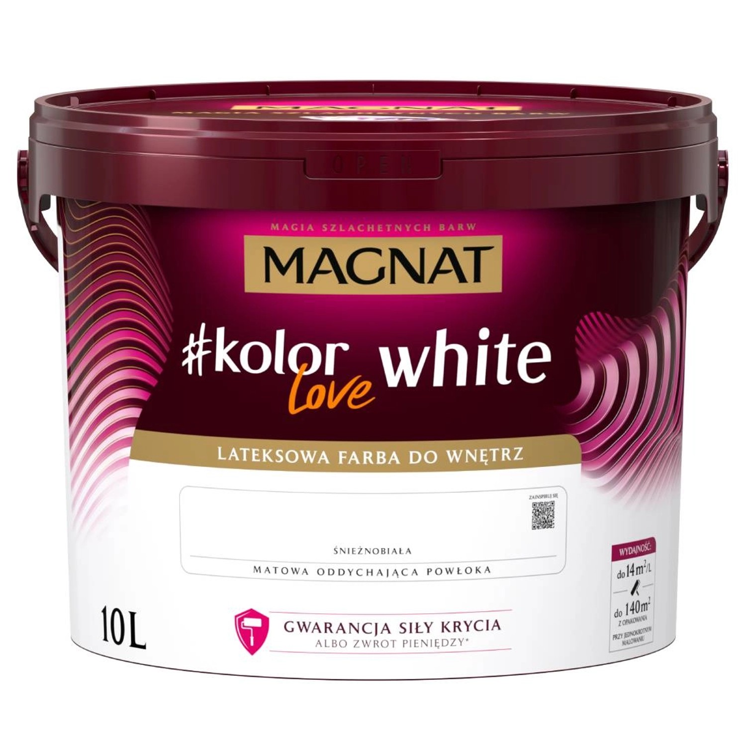 Farba Magnat KolorLove White do wnętrz biała 10L