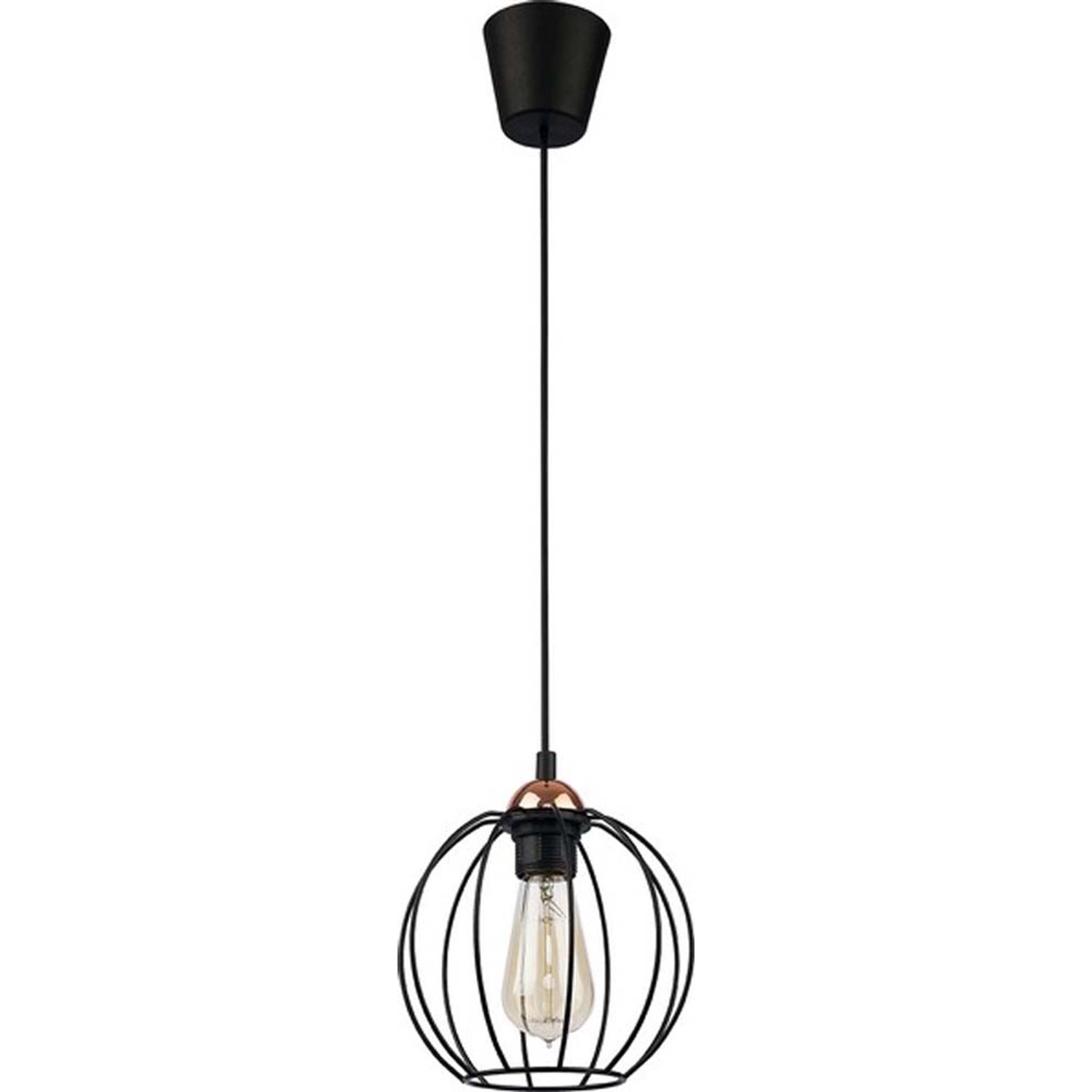 TK Lighting Lampa sufitowa GALAXY mosiądz czarna 1x60W E27