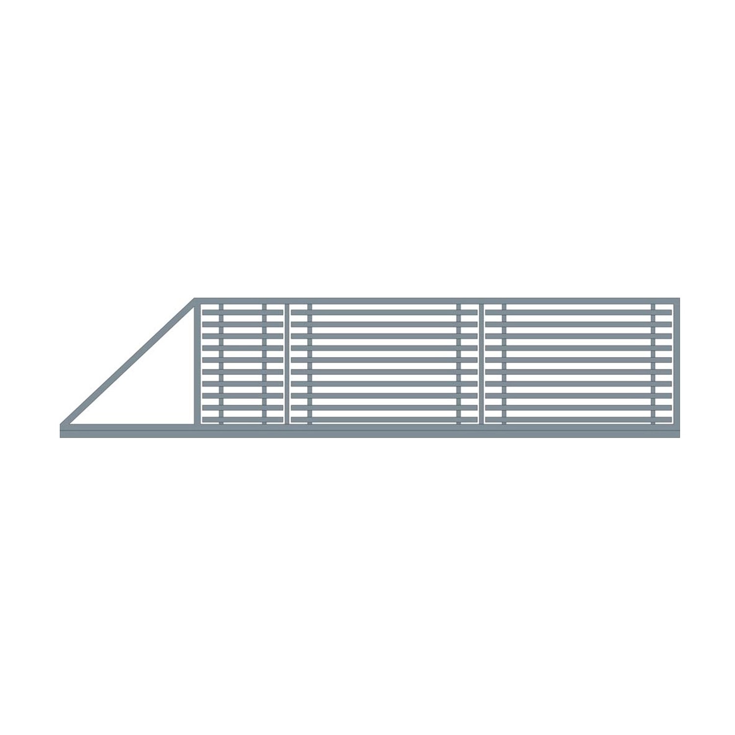 Jarmex Brama Rimini przesuwna Lewa antracyt mat 400 cm x 140 cm