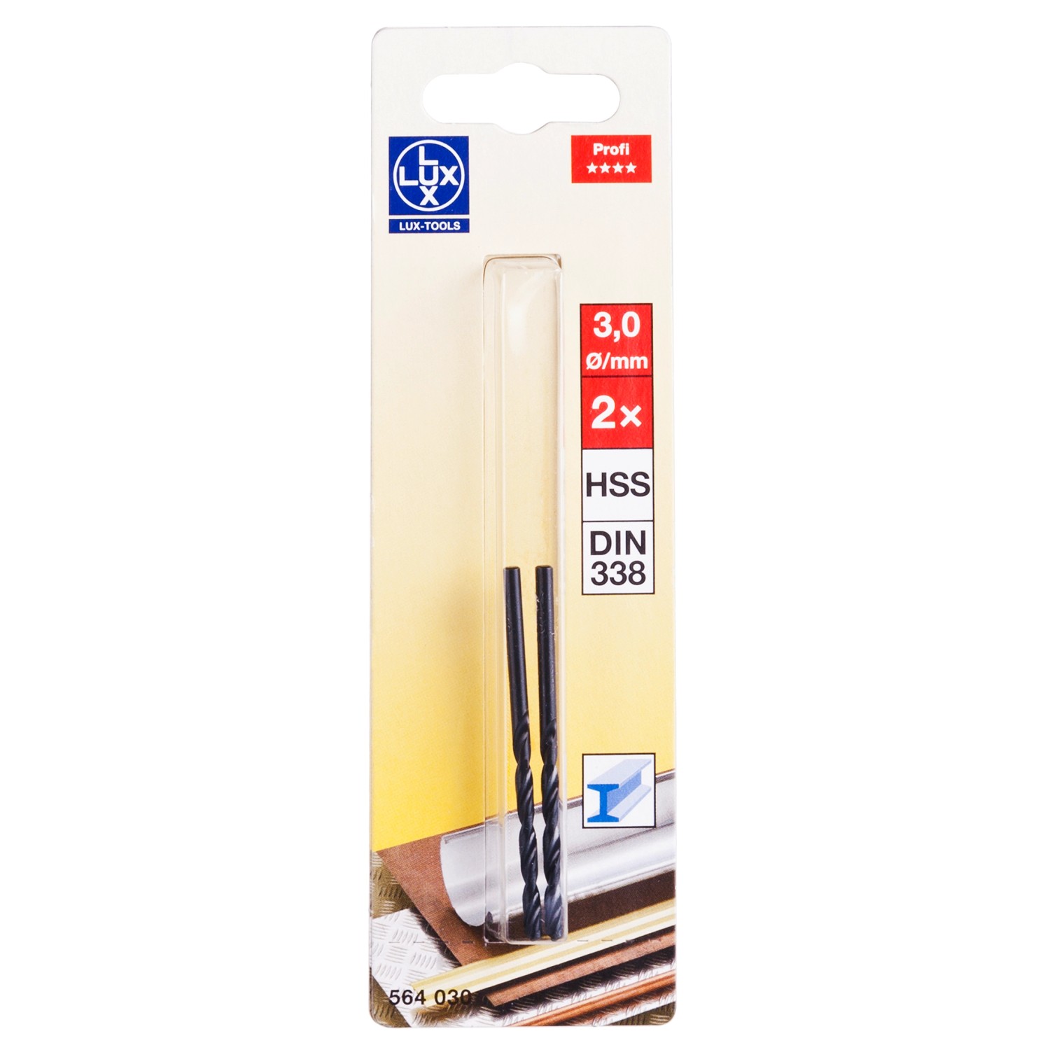 LUX Zestaw wierteł do metalu 3x61 mm - 2 cz.