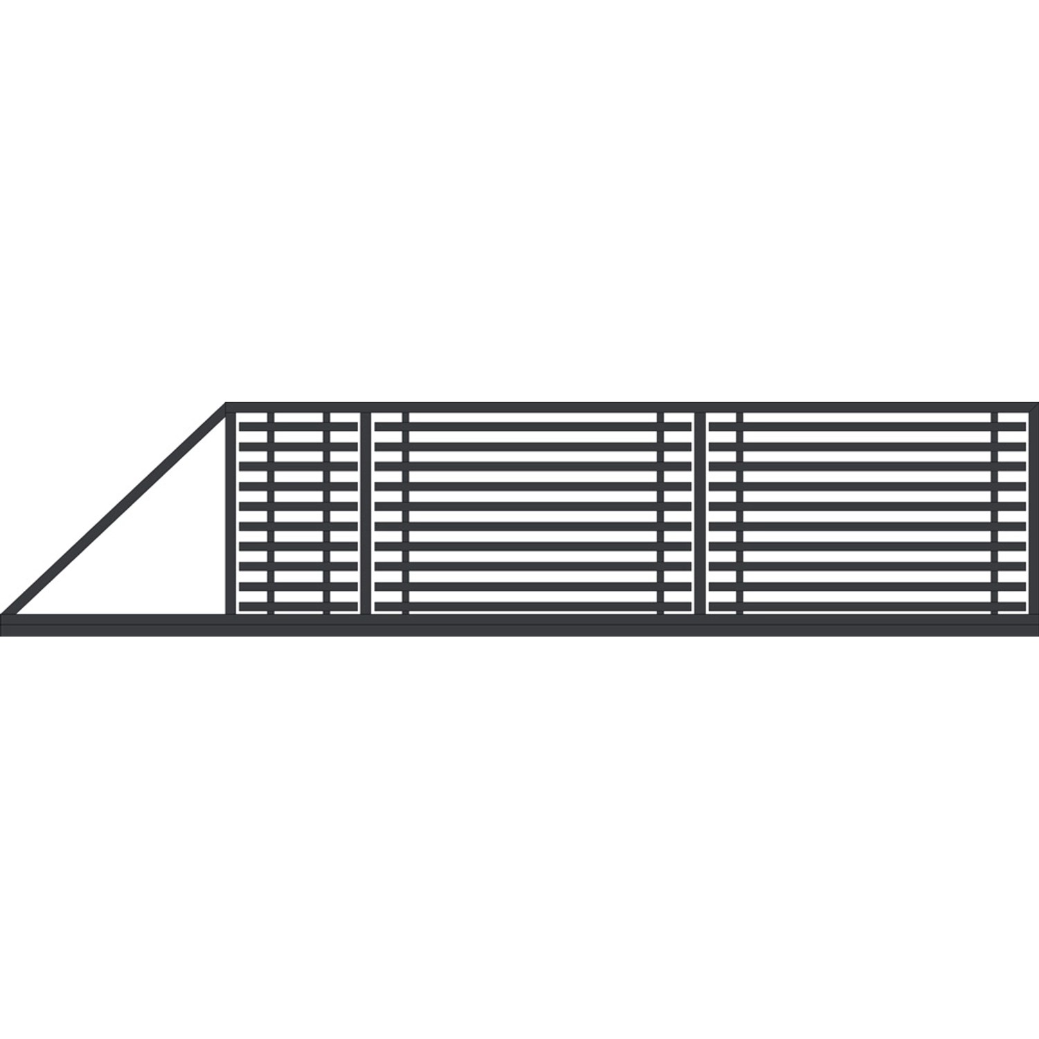 Jarmex Brama Rimini przesuwna lewa z napędem antracyt mat 400x135 cm
