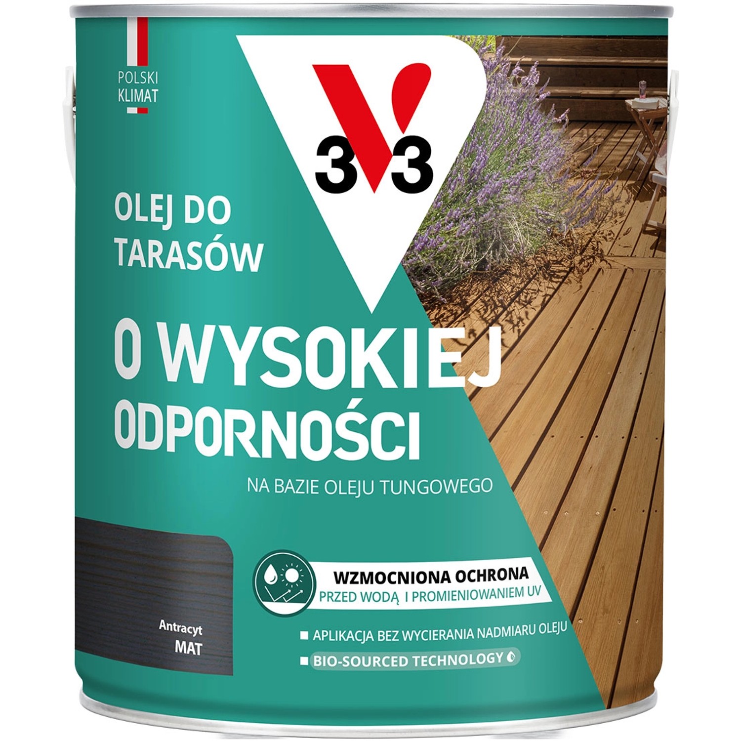 V33 Olej do tarasów antracyt 2,5L