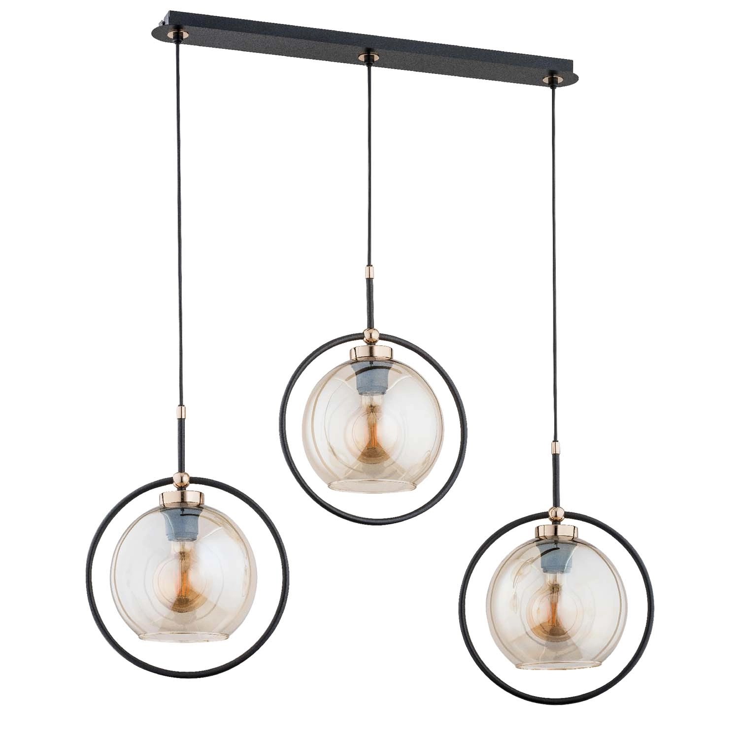 Alfa Lampa wisząca SELDI listwa czarna 3xE27