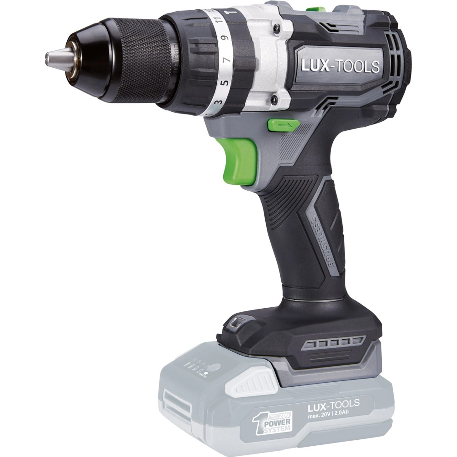 LUX Tools Wiertarko-wkrętarka bezszczotkowa udarowa bez akumulatora 20V