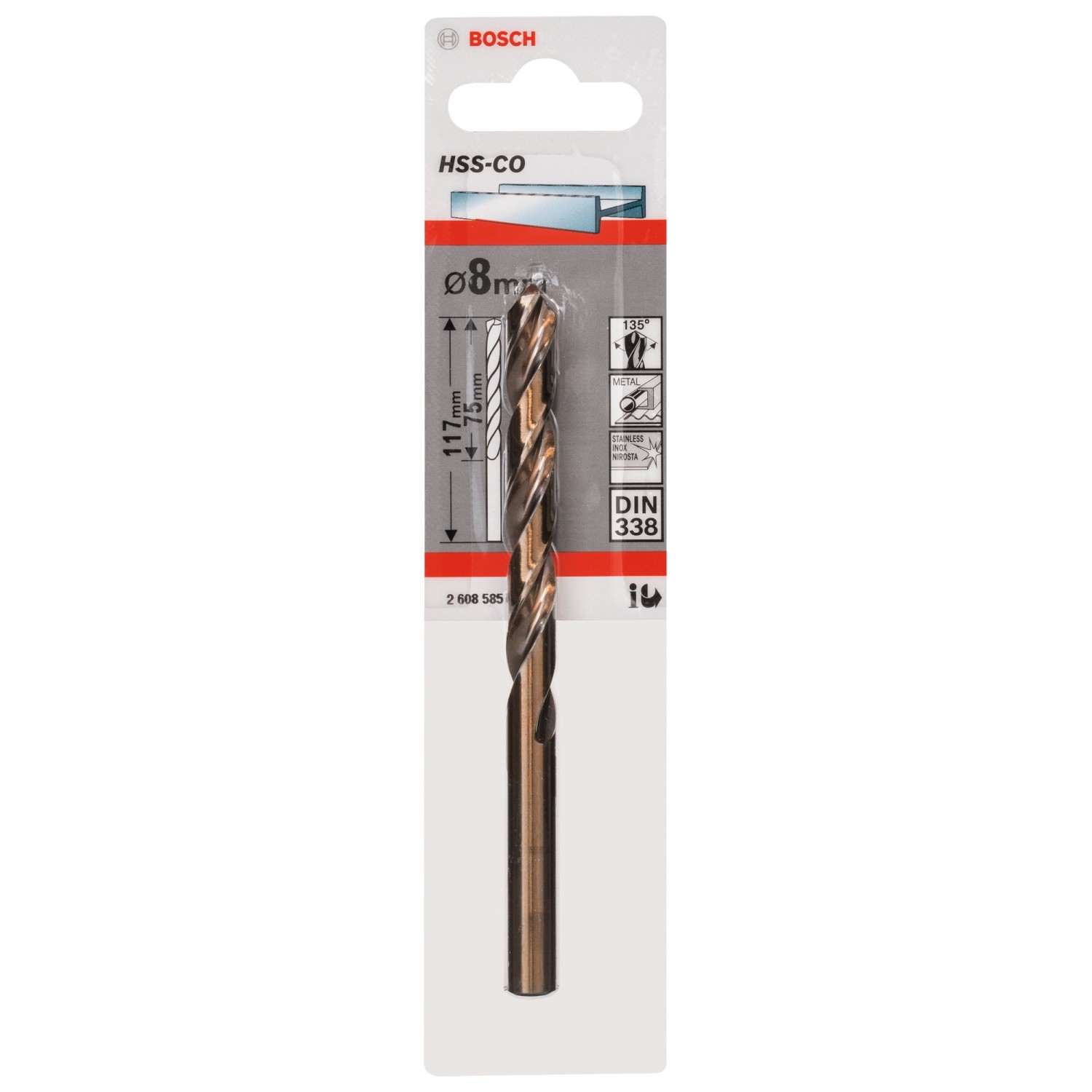 Bosch Professional Wiertło do metalu HSS-Co 8x117 mm