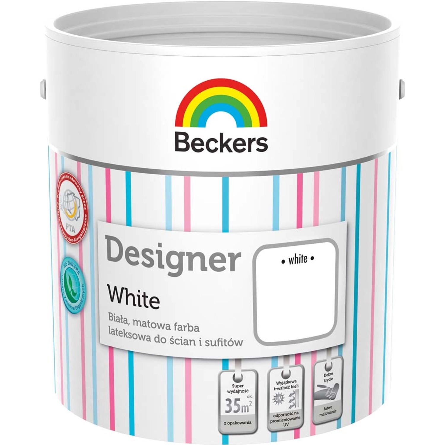 Farba Beckers Designer White mat biała 5 l