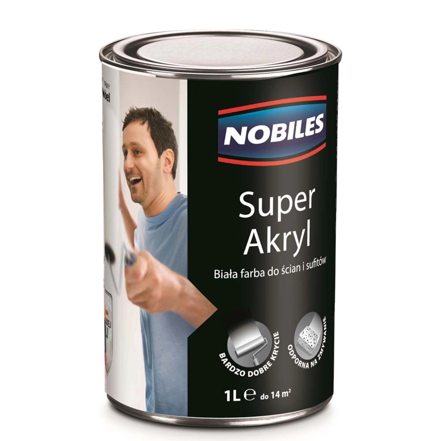 Farba Nobiles Super Akryl biała 1 l