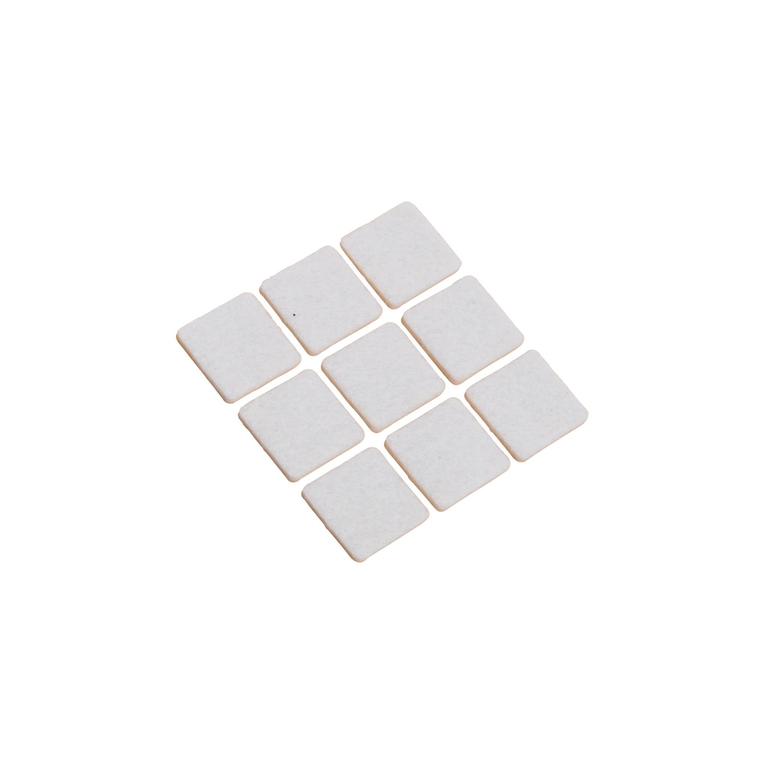 Podkładki filcowe białe 25 mm x 25 mm 9 sztuk