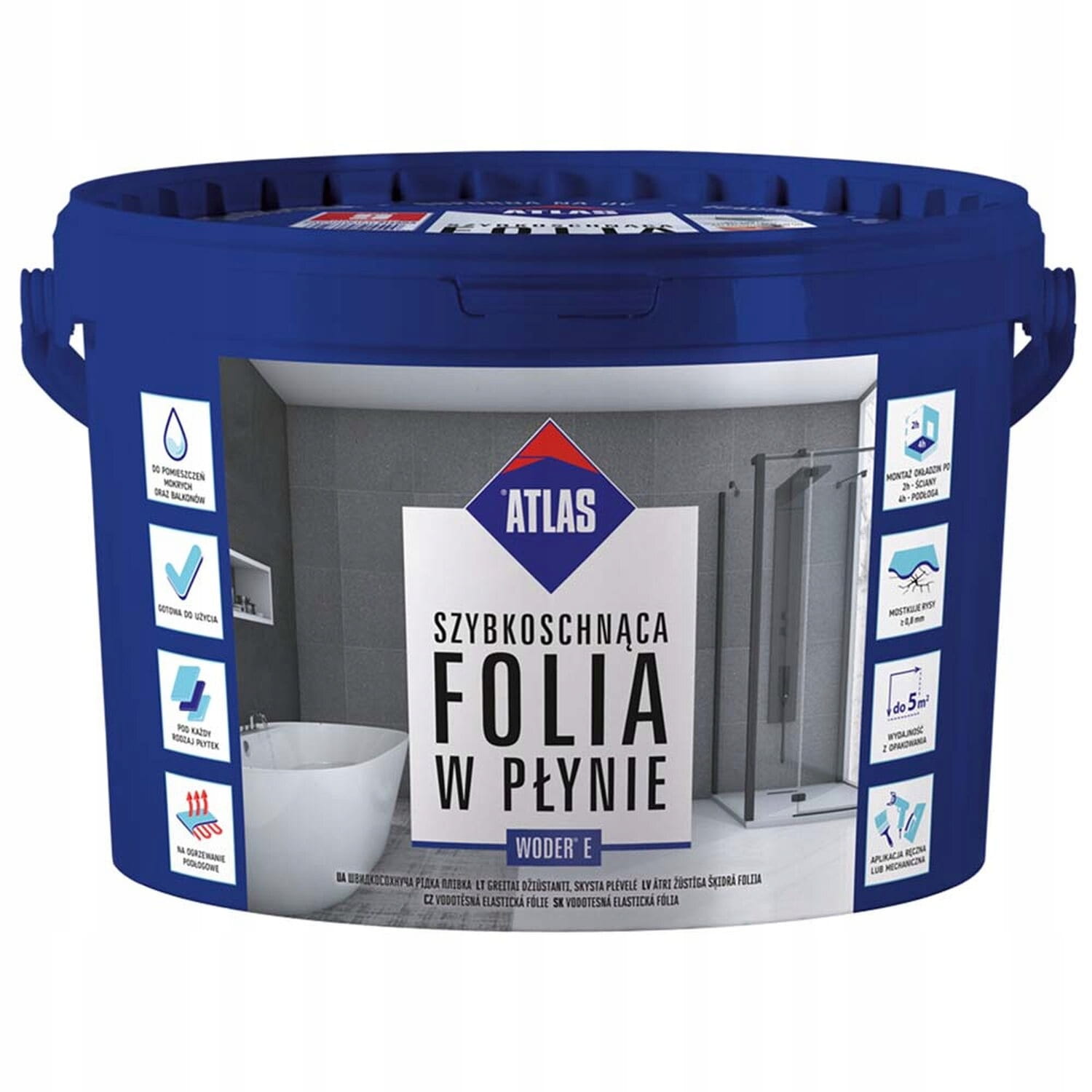 ATLAS WODER E FOLIA W PŁYNIE HYDROIZOLACJA 15KG