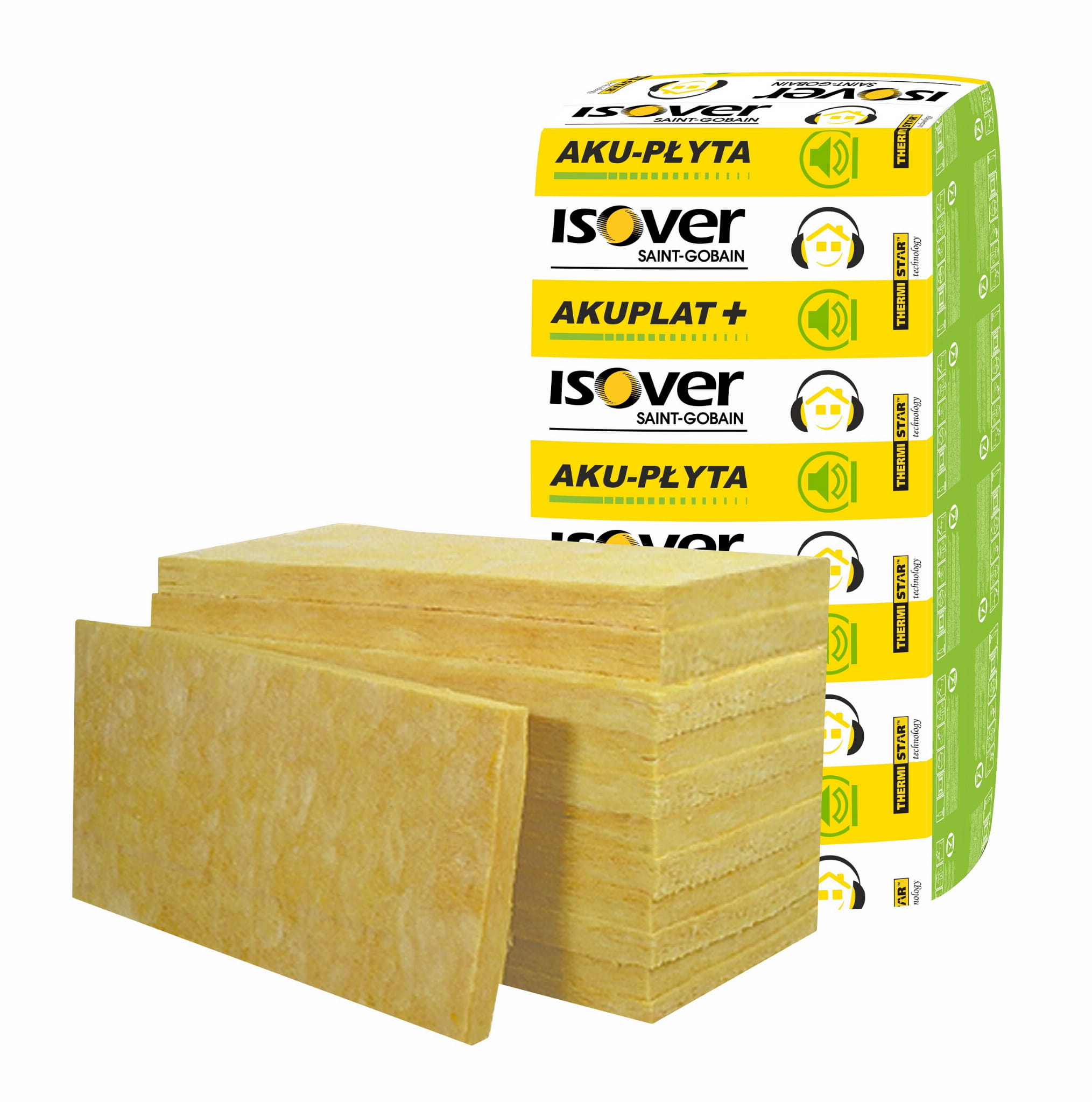 WEŁNA ISOVER AKU-PŁYTA 10CM 1200X600MM 7,20M2 W PACZCE IZOLACJA AKUSTYCZNA