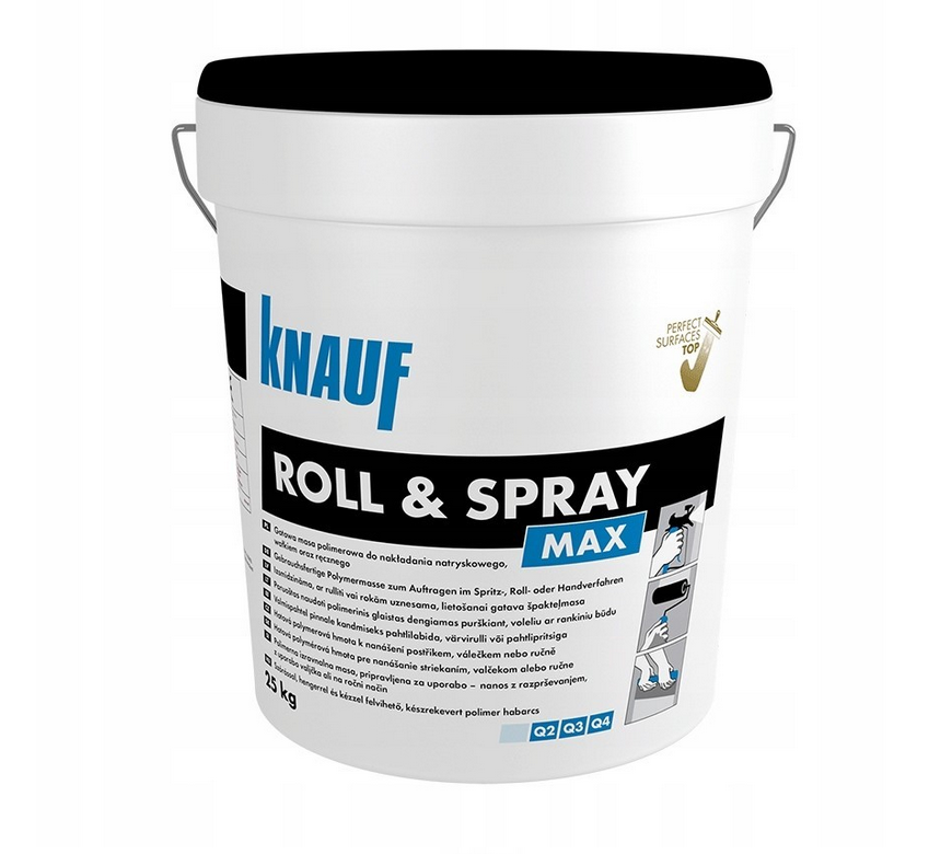 KNAUF GOTOWA GŁADŹ POLIMEROWA MASA SZPACHLOWA ROLL&SPRAY MAX 25KG