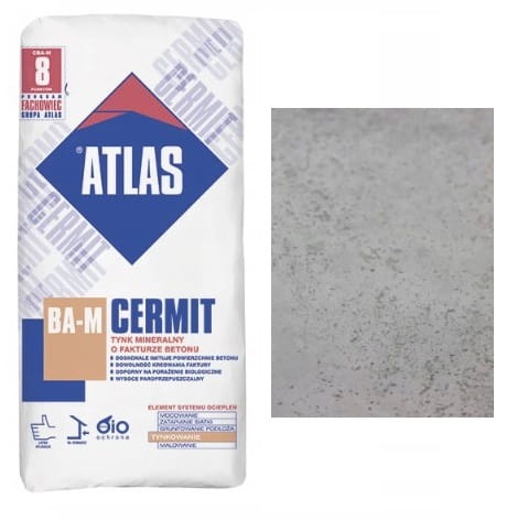 ATLAS BETON ARCHITEKTONICZNY CERMIT BA-M TYNK DEKORACYJNY EFEKT BETONU 25 KG