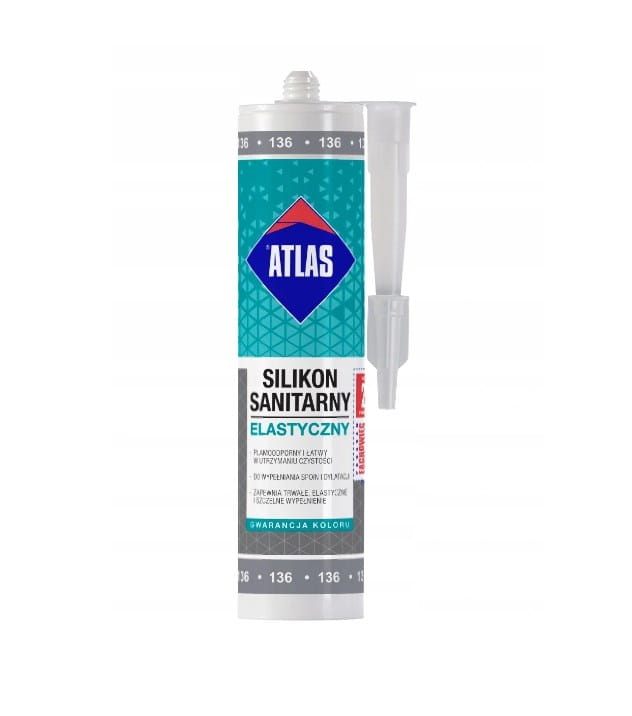 ATLAS SILIKON SANITARNY ELASTYCZNY CZARNY 204