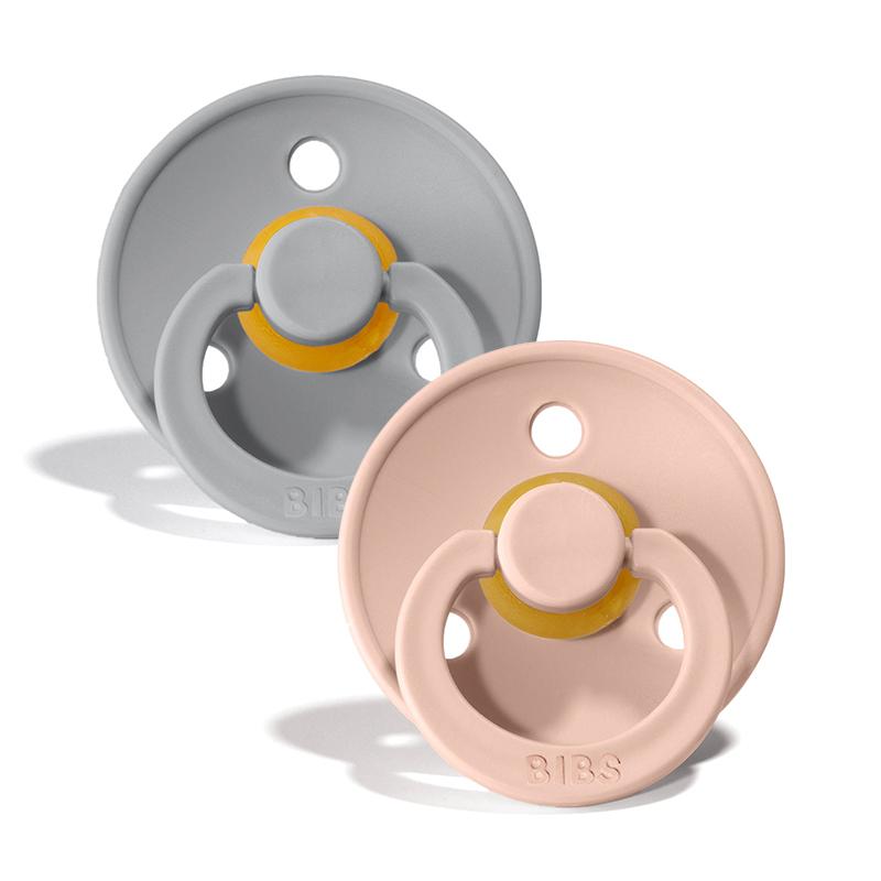 Bibs, 2-Pack Cloud & Blush M Smoczek Uspokajający kauczuk Hevea
