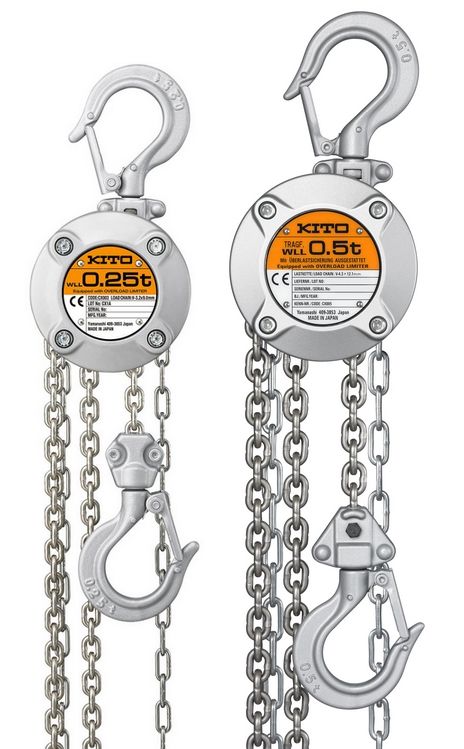 KITO CX - wciągnik łańcuchowy ręczny z aluminiowym korpusem - CX005 - 3,0 m