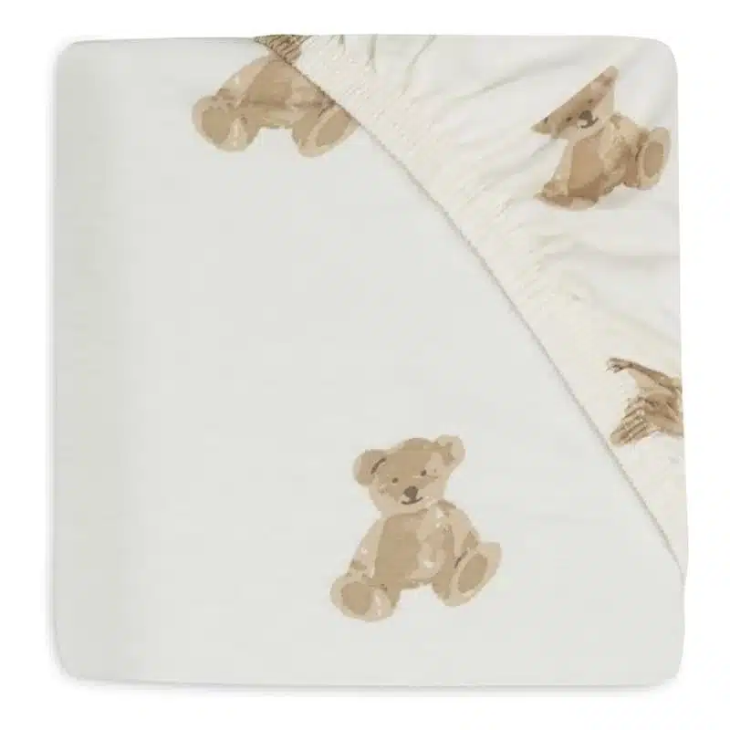 Jollein - Prześcieradło do łóżeczka 60 x 120 cm Teddy Bear BBTB