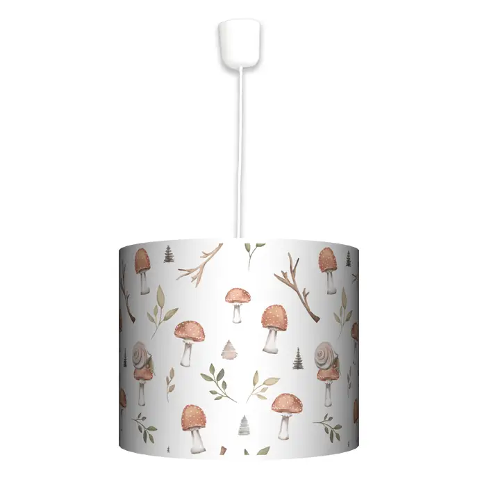 Lampa wisząca Forest Story Pattern 3 na bieli - rozmiar do wyboru FL - duża