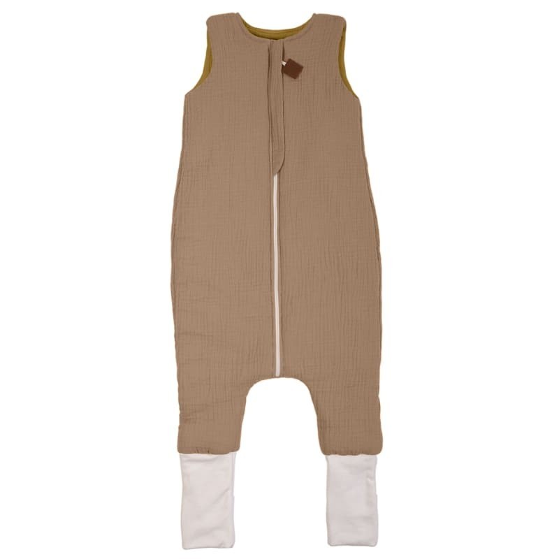 Śpiworek dwustronny z nogawkami TOG 1,5 BIO muślin SLIM BAG DARK OAK/OLIVE roz M BBTB